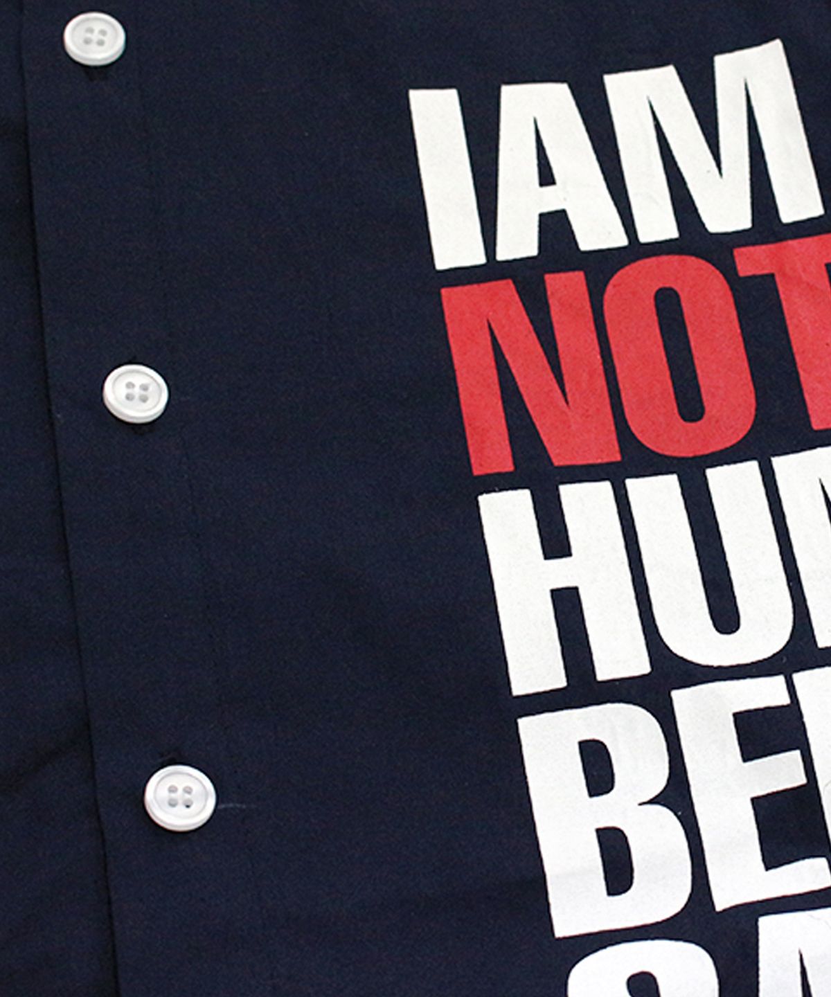 아임낫어휴먼비잉(I AM NOT A HUMAN BEING) But People Love Me Shirts - Navy