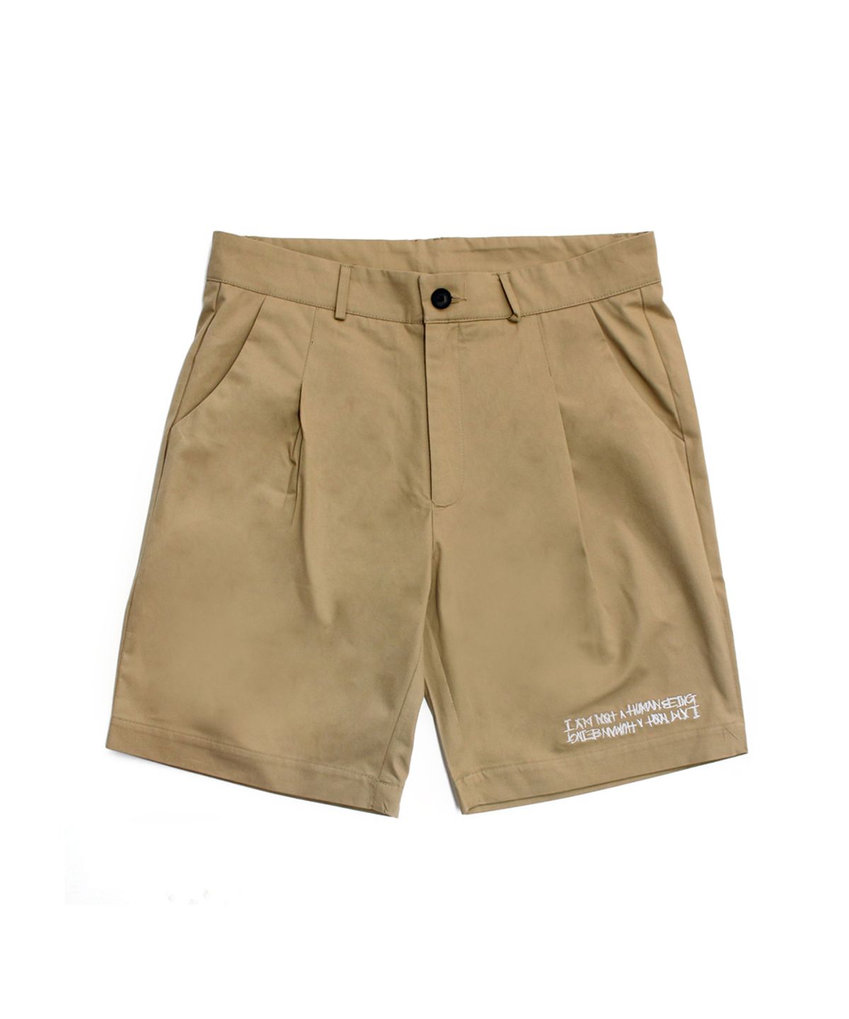 아임낫어휴먼비잉(I AM NOT A HUMAN BEING) Basic Logo Shorts - Beige