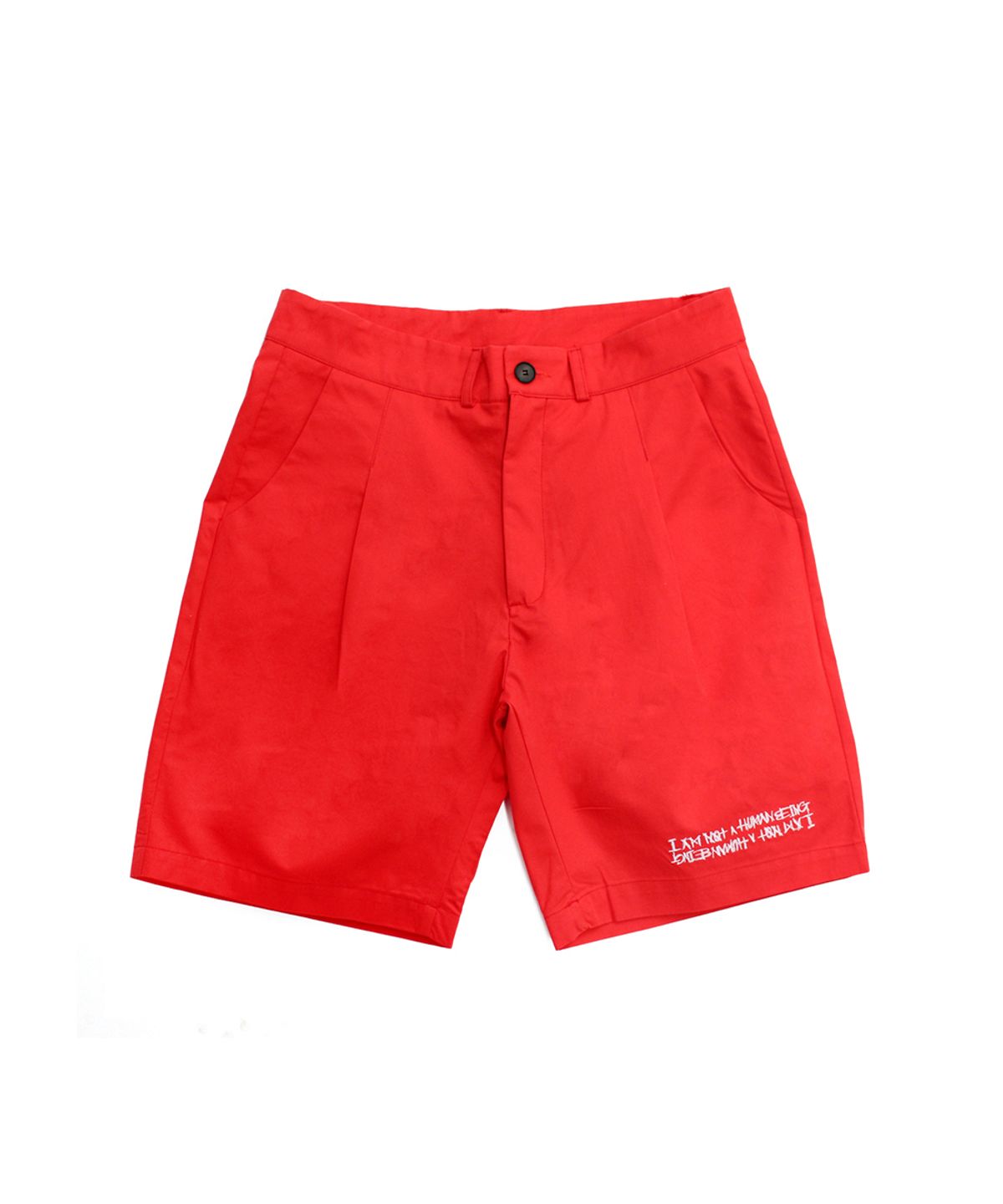 아임낫어휴먼비잉(I AM NOT A HUMAN BEING) Basic Logo Shorts - Red
