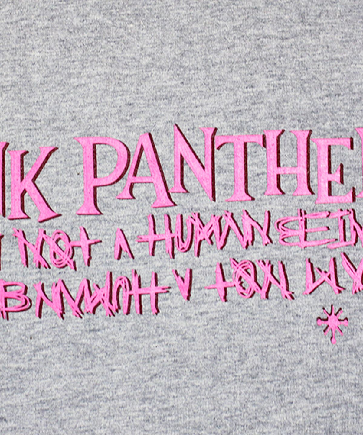 아임낫어휴먼비잉(I AM NOT A HUMAN BEING) HBXPP Pink Panther Mixed Basic Logo2 T-Shirt - Grey