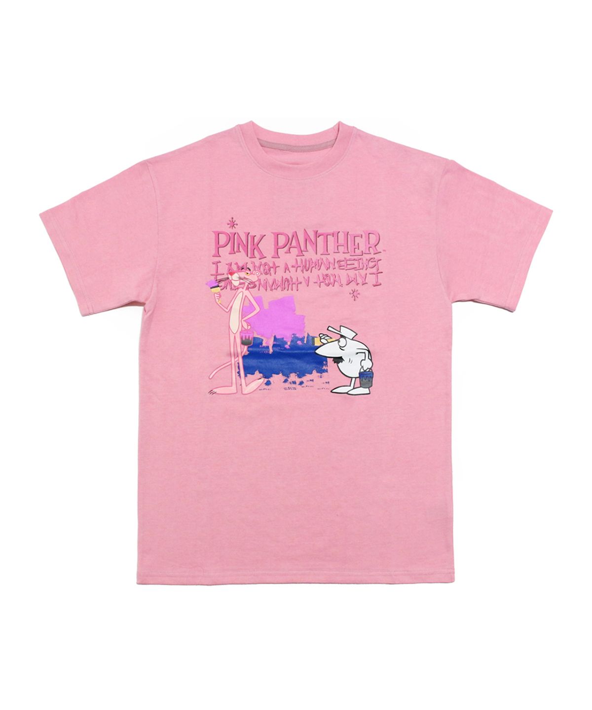 아임낫어휴먼비잉(I AM NOT A HUMAN BEING) HBXPP Pink Panther And White Man T-Shirt - Pink
