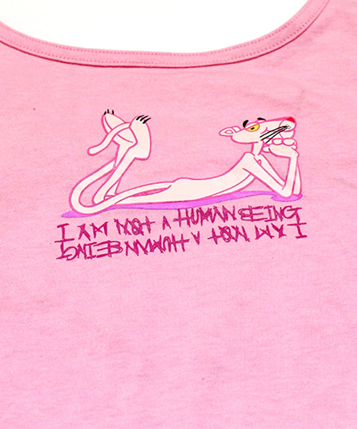 아임낫어휴먼비잉(I AM NOT A HUMAN BEING) HBXPP Mixed Basic Logo 2 Tank Top - Pink