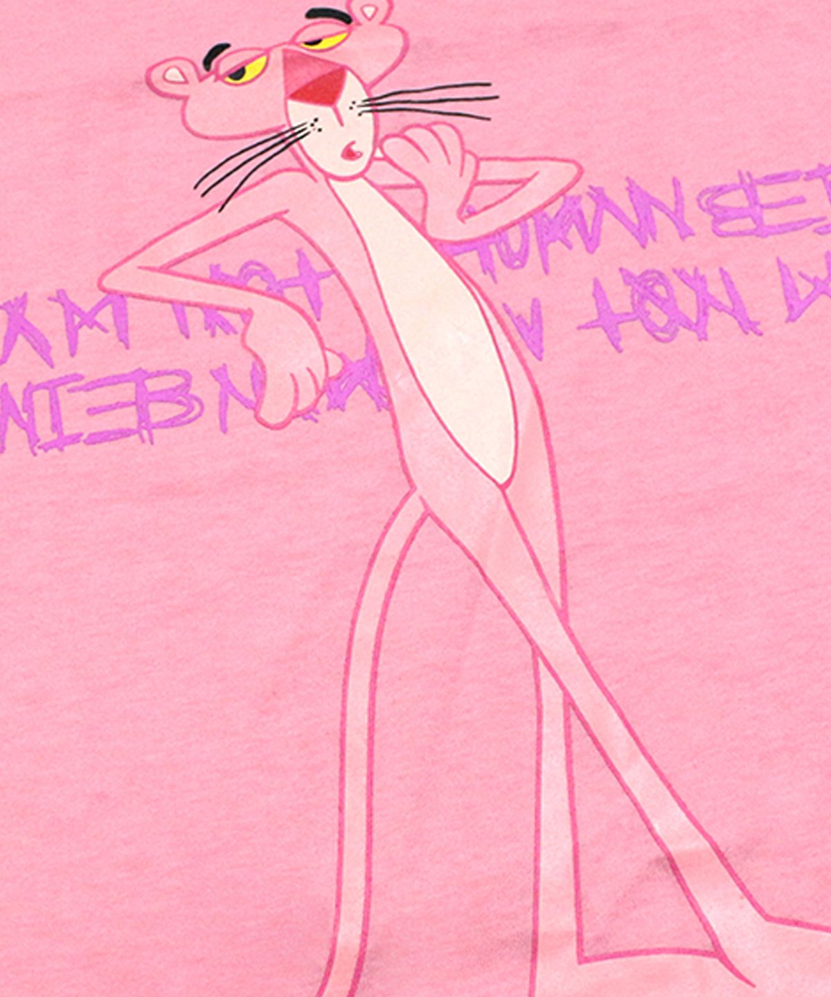 아임낫어휴먼비잉(I AM NOT A HUMAN BEING) HBXPP Pink Panther Leaning Against Our Logo Tank Top - Pink