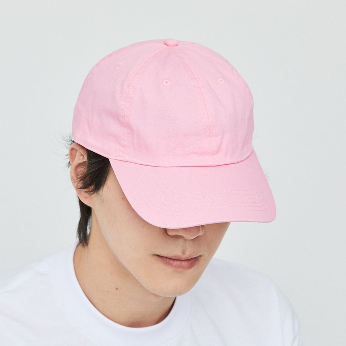 뉴해튼(NEWHATTAN) 워싱 볼캡 (light pink)