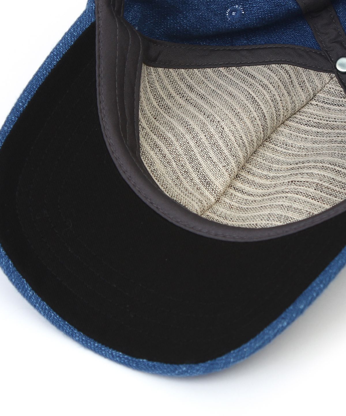 언더컨트롤 스튜디오(UNDERCONTROL STUDIO) 인디고 데님 데일리 캐주얼 남녀공용 야구모자 6PANNEL BALL CAP / JERSEY INDIGO / L DENIM