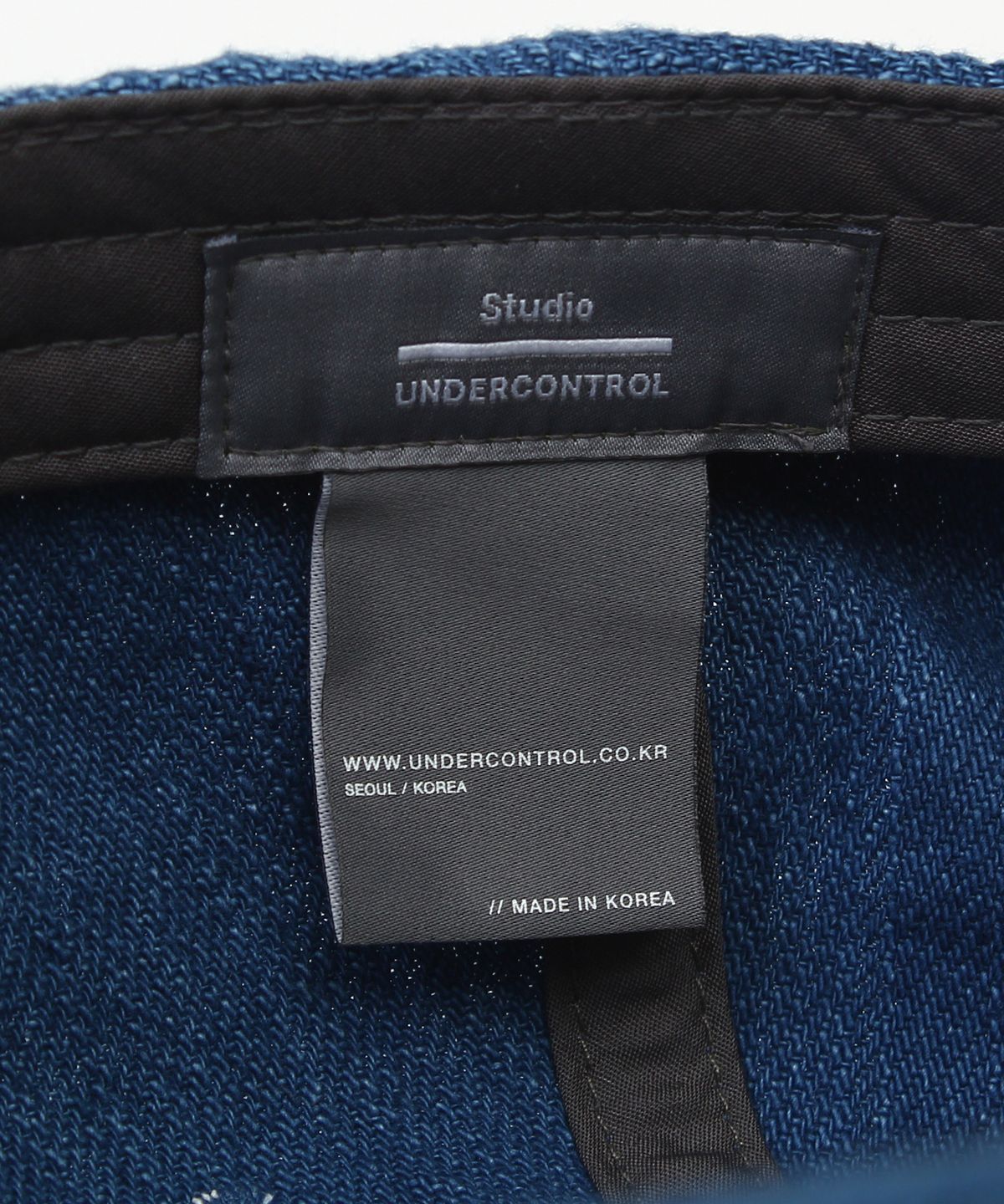 언더컨트롤 스튜디오(UNDERCONTROL STUDIO) 인디고 데님 데일리 캐주얼 남녀공용 야구모자 6PANNEL BALL CAP / JERSEY INDIGO / L DENIM
