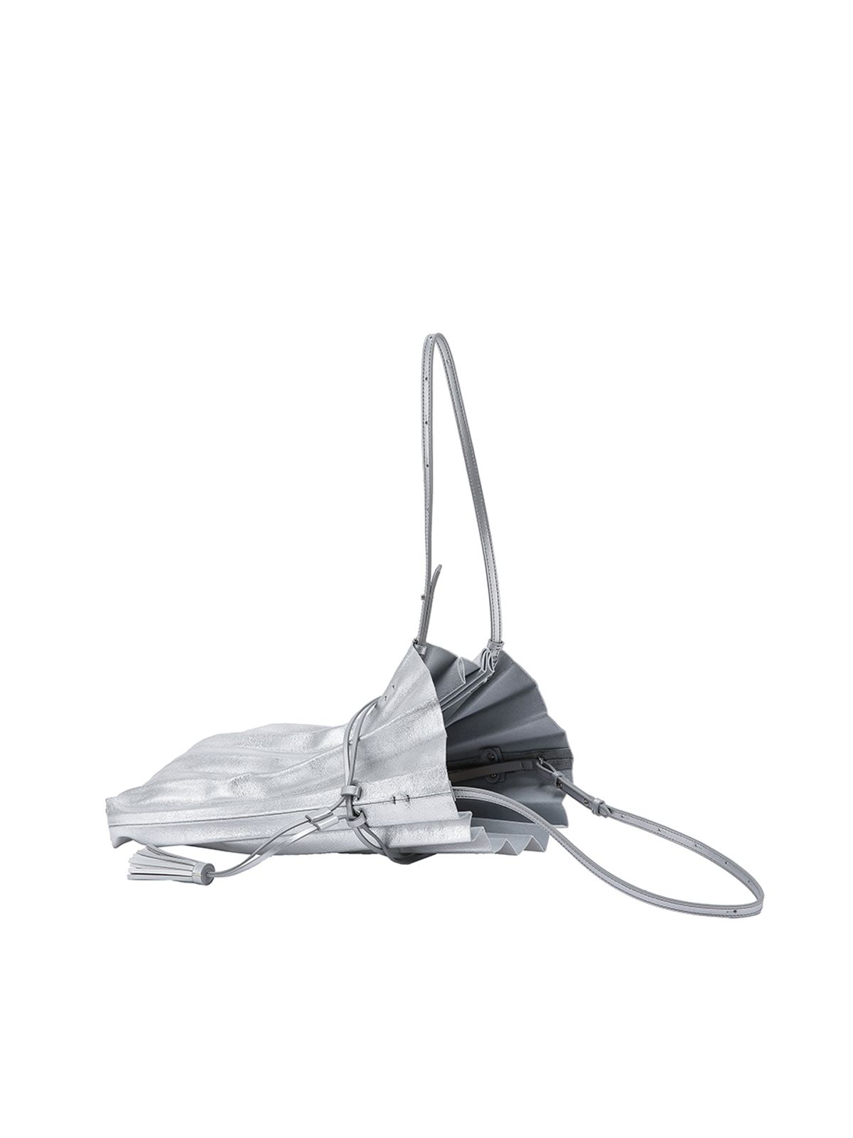 조셉앤스테이시(JOSEPH&STACEY) Lucky Pleats Shopper Cracked Silver