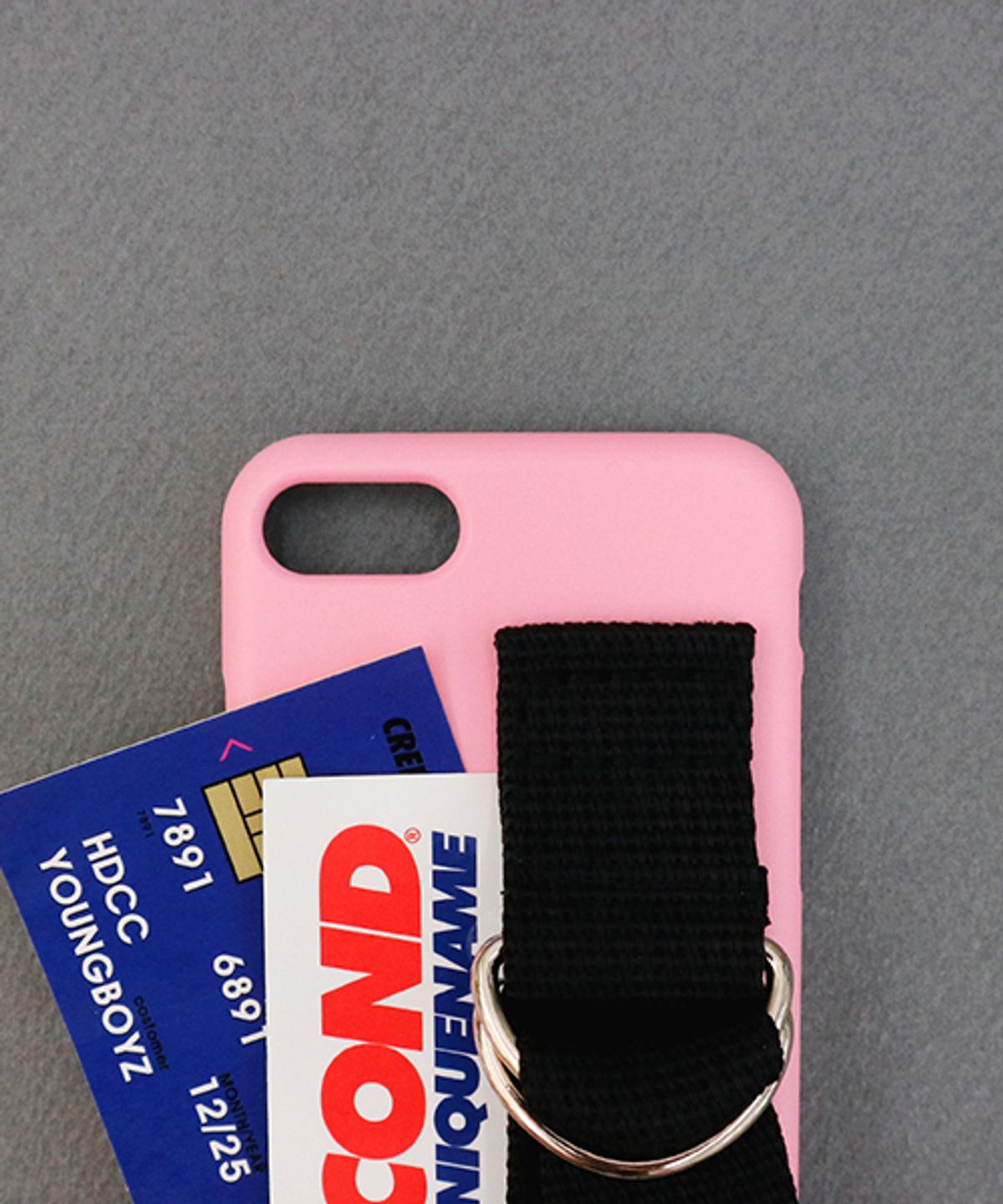 세컨드유니크네임(SECOND UNIQUE NAME) SUN CASE LIGHT PINK BLACK (CARD)