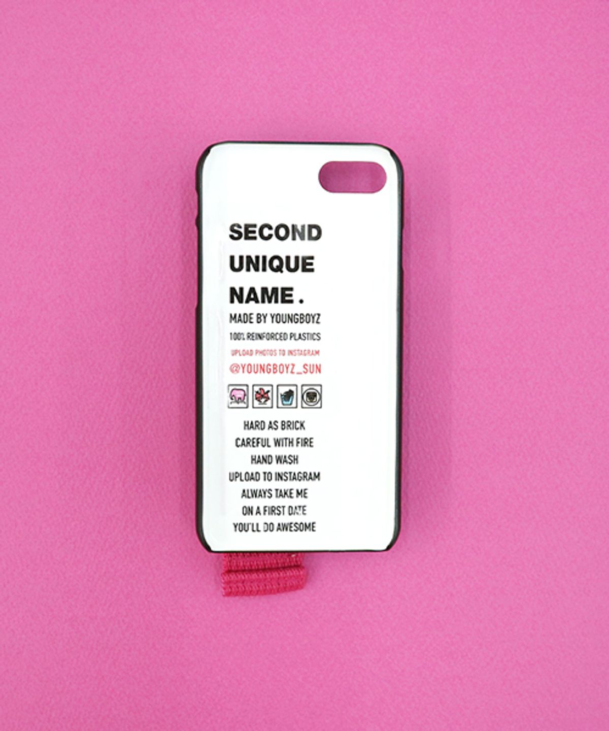세컨드유니크네임(SECOND UNIQUE NAME) SUN CASE BLACK DEEP PINK (CARD)