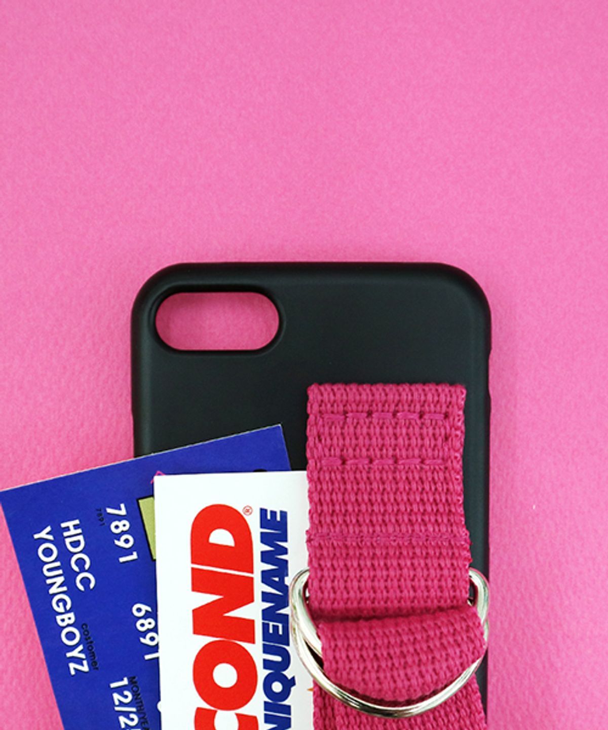 세컨드유니크네임(SECOND UNIQUE NAME) SUN CASE BLACK DEEP PINK (CARD)