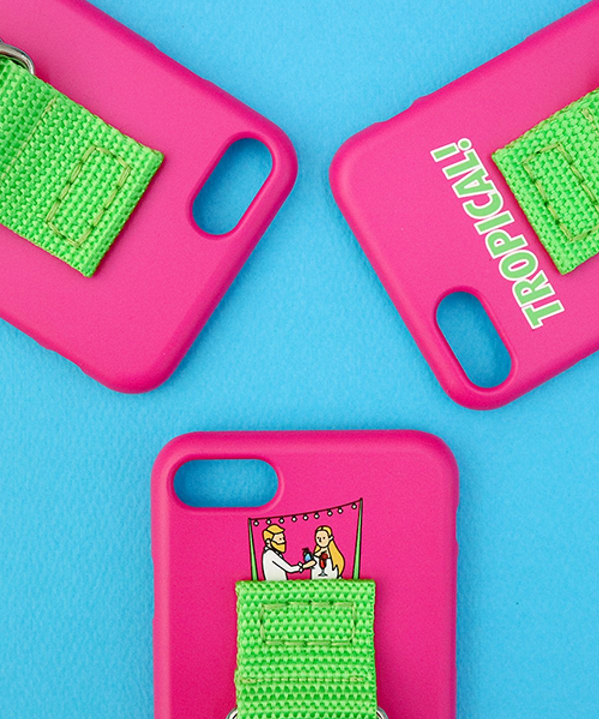 세컨드유니크네임(SECOND UNIQUE NAME) SUN CASE HOTPINK YELLOW GREEN (ILLUST)