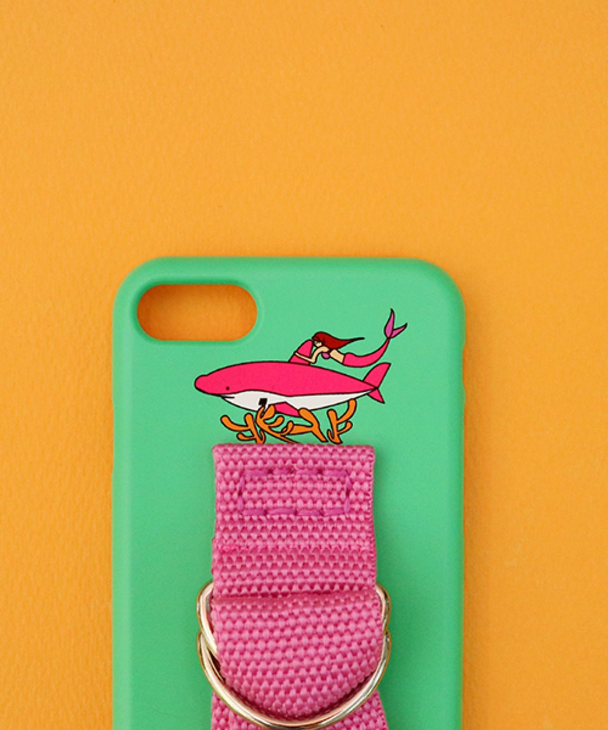 세컨드유니크네임(SECOND UNIQUE NAME) SUN CASE MINTGREEN PINK (ILLUST)