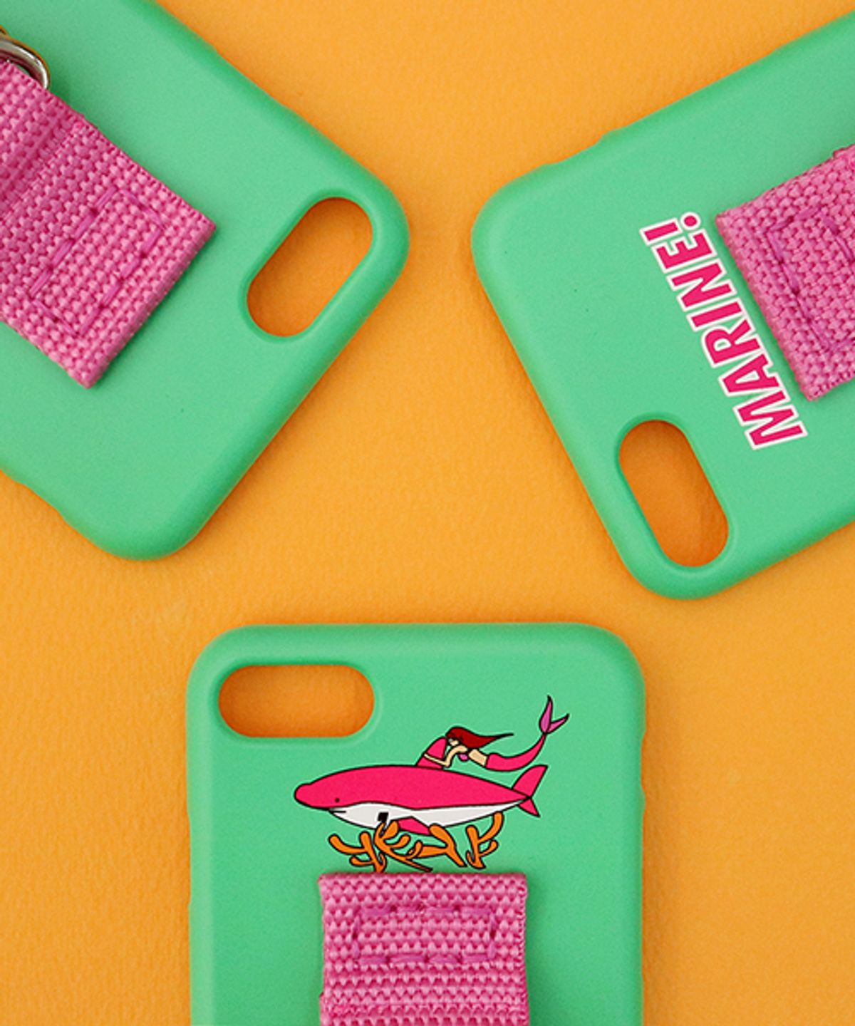 세컨드유니크네임(SECOND UNIQUE NAME) SUN CASE MINTGREEN PINK (WORD)
