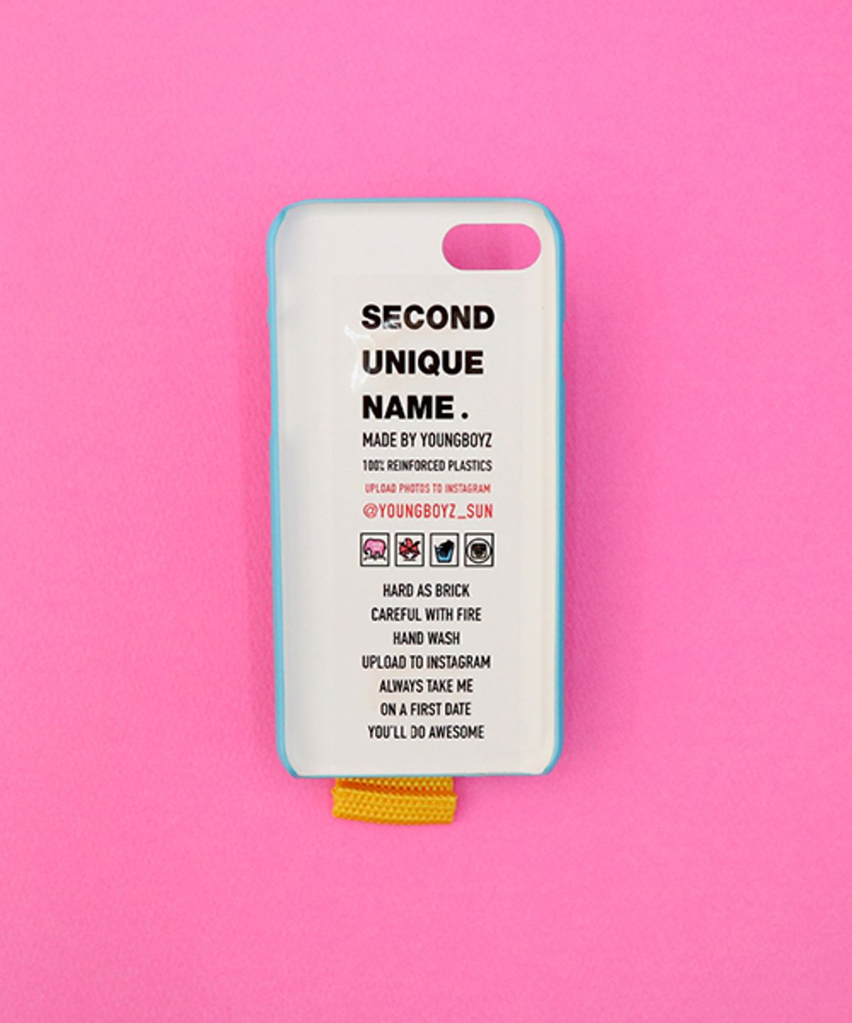 세컨드유니크네임(SECOND UNIQUE NAME) SUN CASE SKYBLUE YELLOW (WORD)