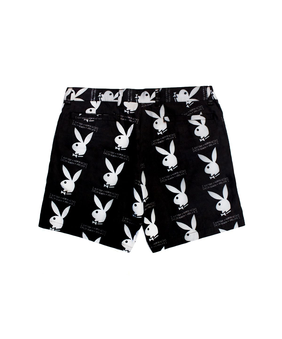 아임낫어휴먼비잉(I AM NOT A HUMAN BEING) Rabbit Head x IMXHB Logo Pattern Shorts - Black