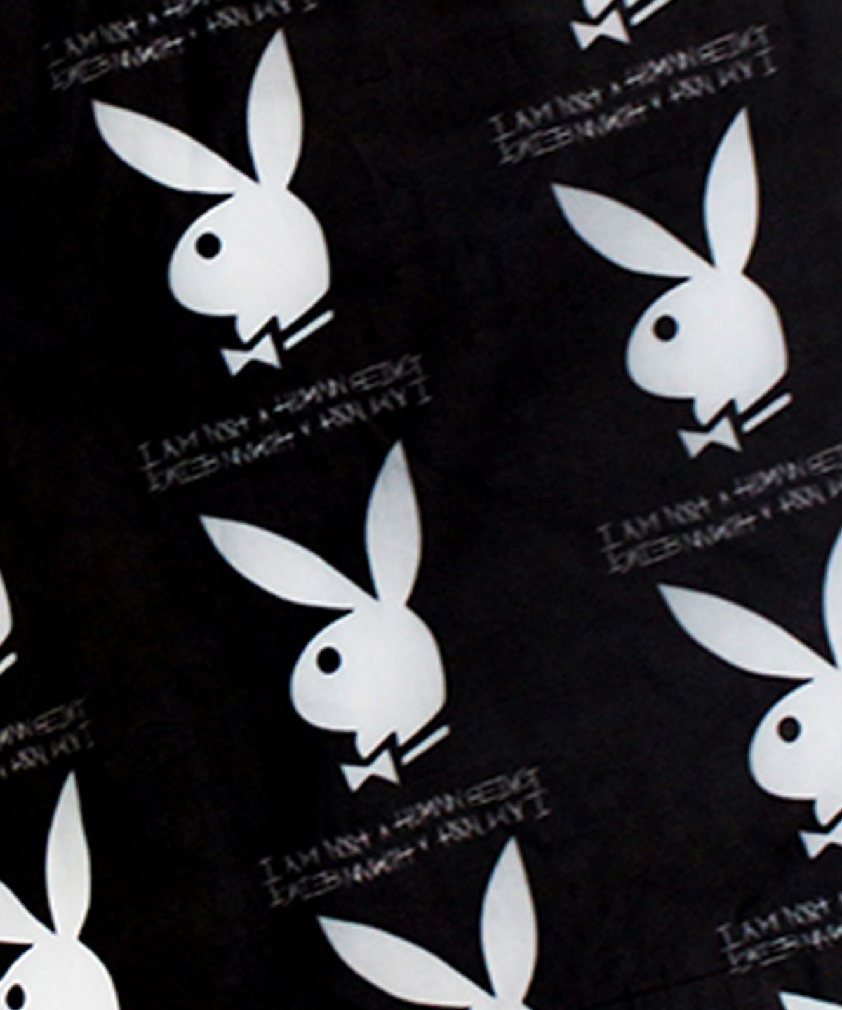 아임낫어휴먼비잉(I AM NOT A HUMAN BEING) Rabbit Head x IMXHB Logo Pattern Shorts - Black