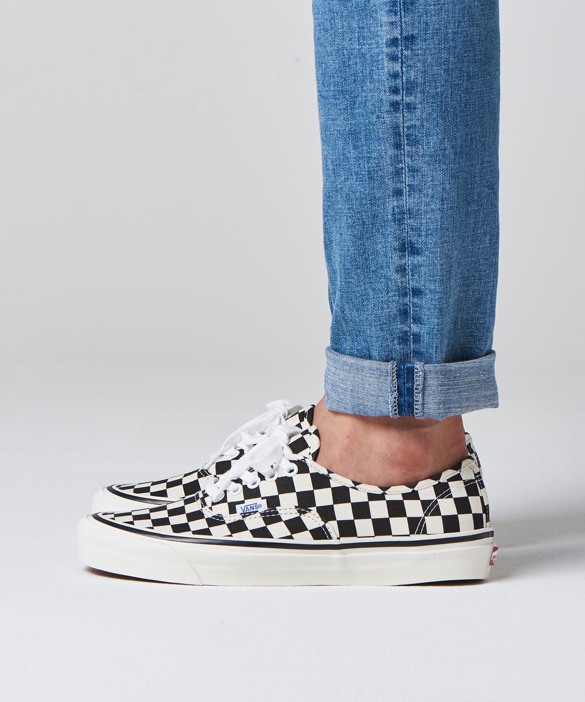 반스(VANS) 어센틱 44 DX - (애너하임 팩토리) 블랙/체크/ VN0A38ENOAK1