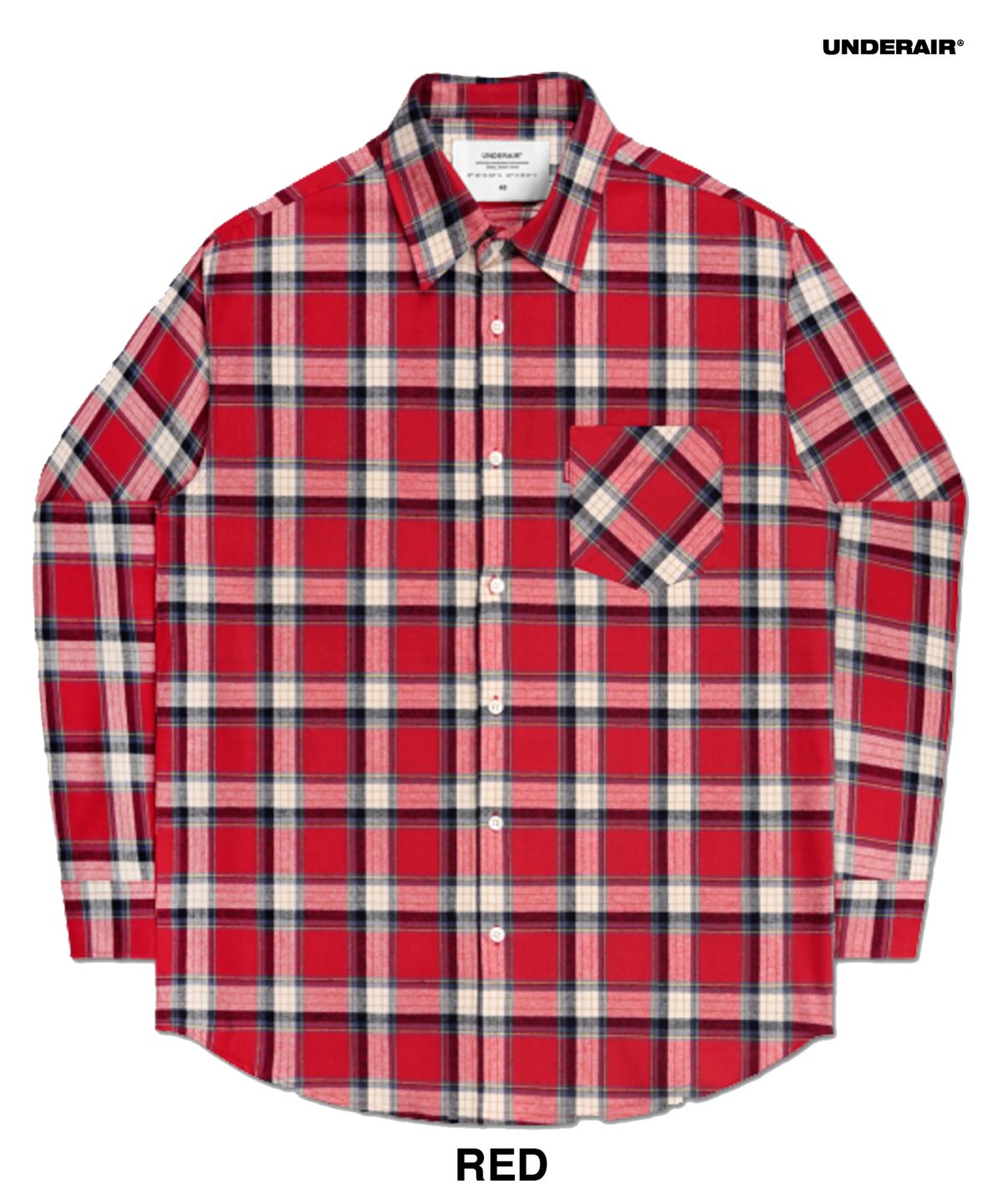 언더에어(UNDERAIR) [세미오버핏] California Dream Check Shirts (2 COLOR)