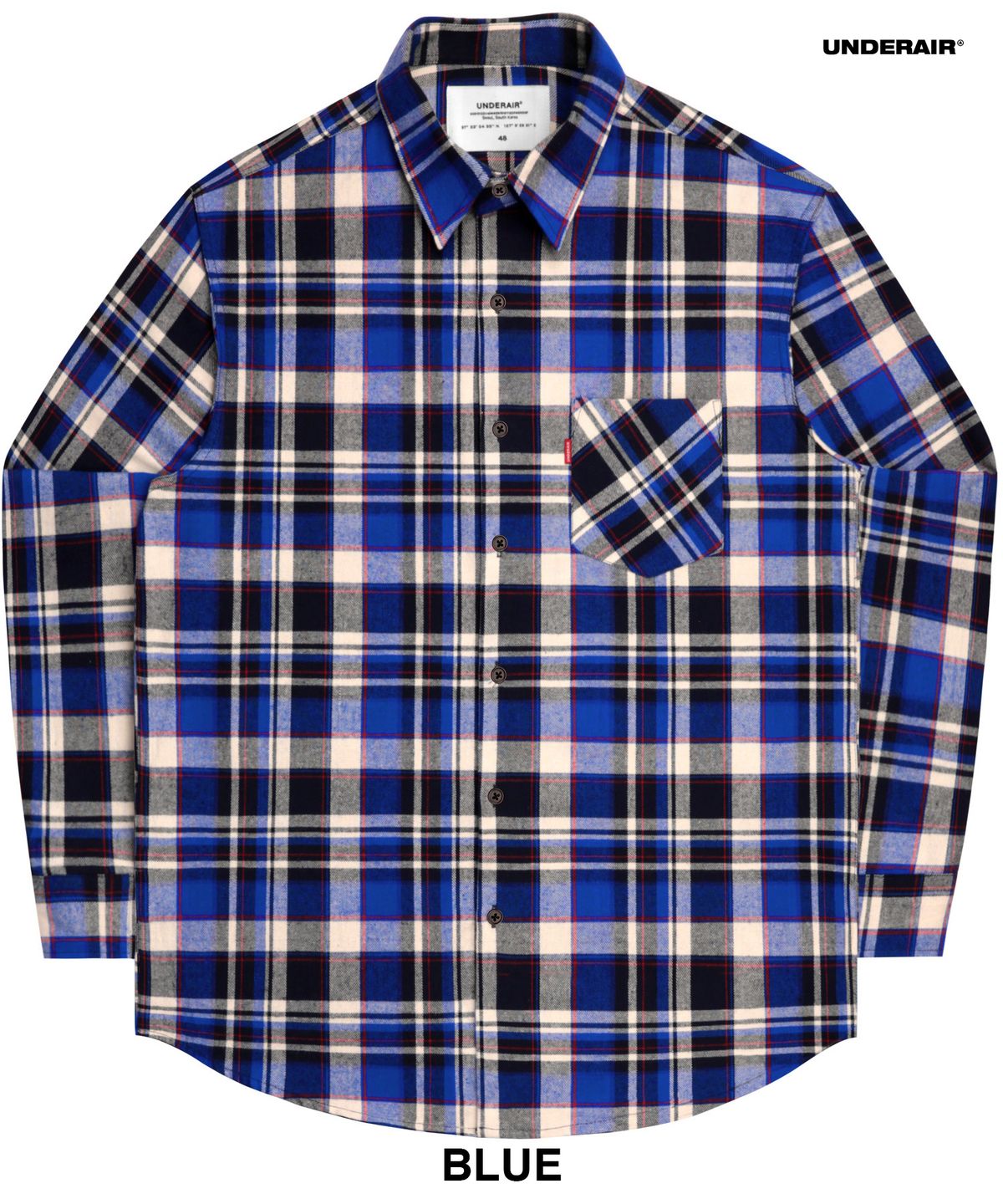 언더에어(UNDERAIR) [세미오버핏] PLATONIC LOVE CHECK SHIRTS (3 COLOR)