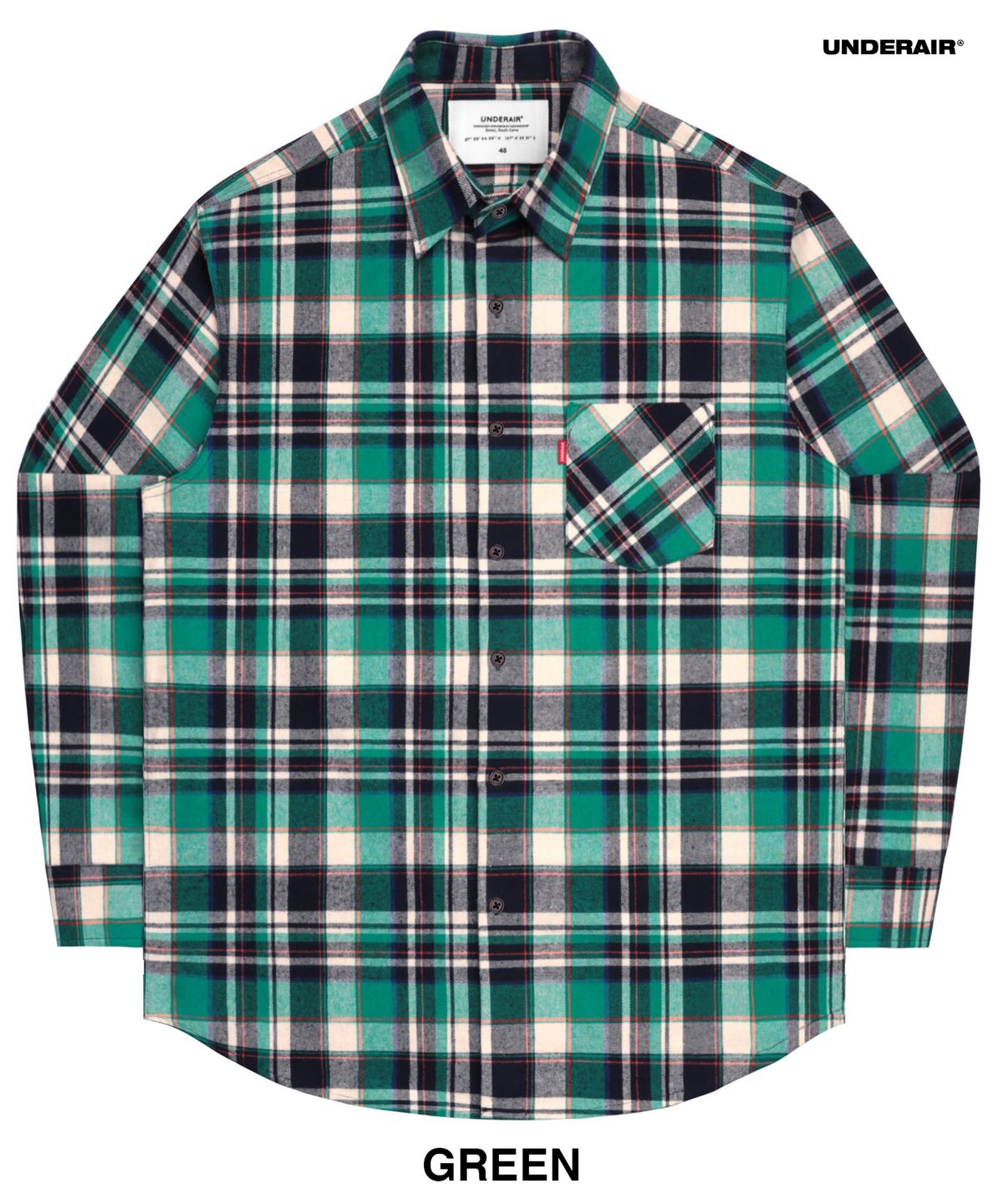 언더에어(UNDERAIR) [세미오버핏] PLATONIC LOVE CHECK SHIRTS (3 COLOR)
