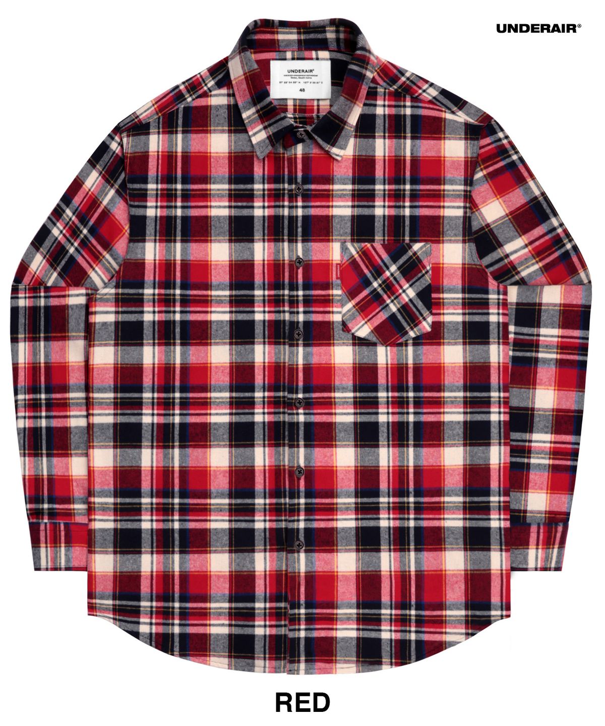 언더에어(UNDERAIR) [세미오버핏] PLATONIC LOVE CHECK SHIRTS (3 COLOR)