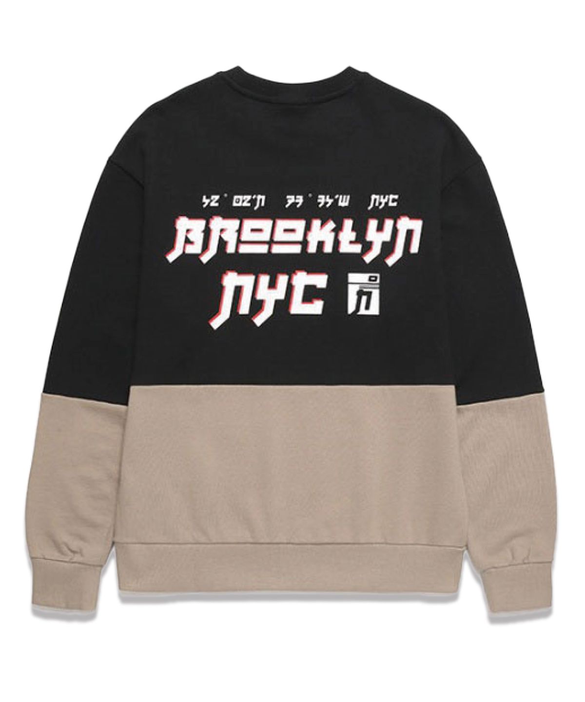 밴웍스(VANNWORKS) 절개배색 NYC 스웨트셔츠_블랙 (VNAGTS402)