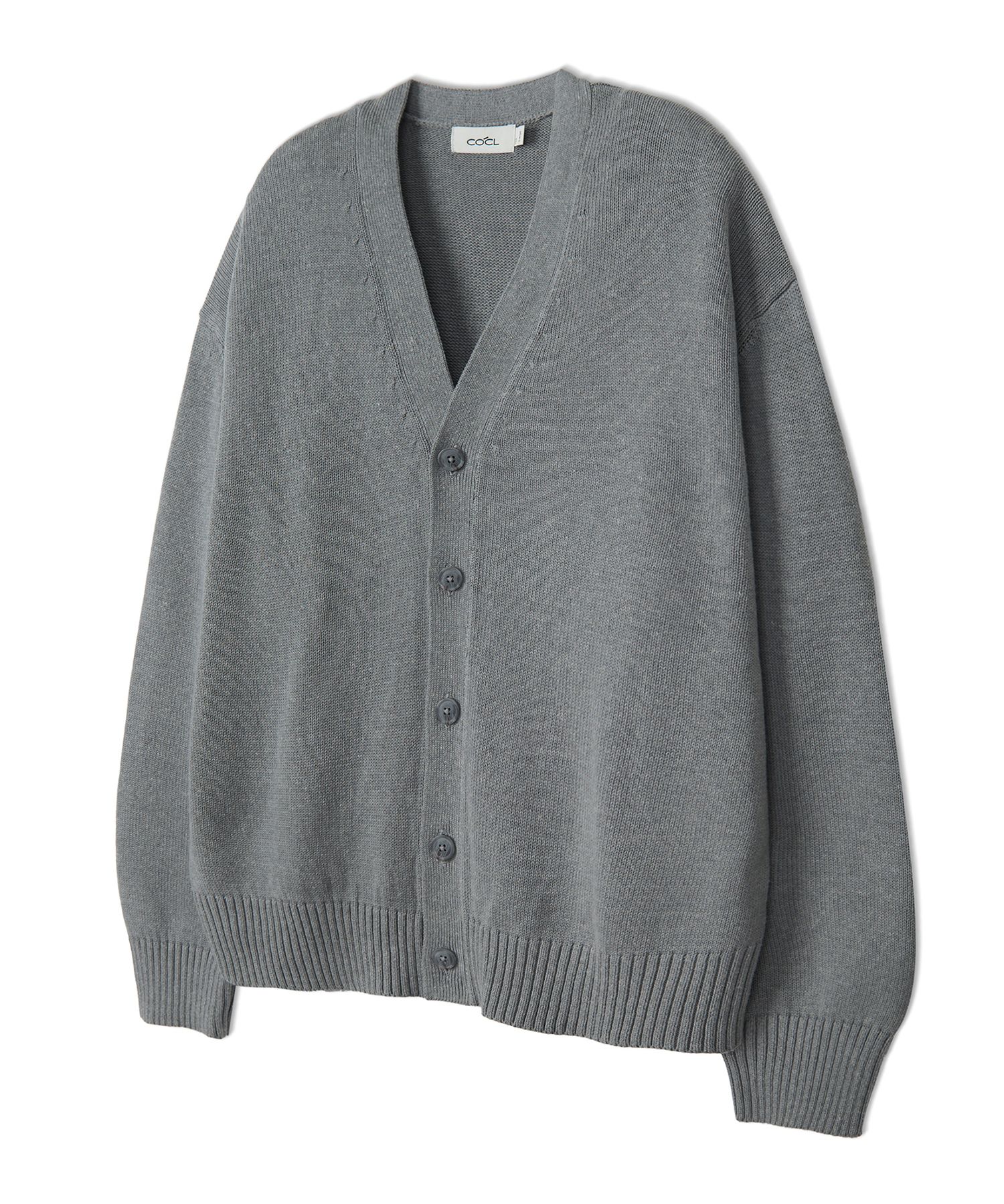 T/C BASIC KNIT SHIRT CARDIGAN S チャコール チャコール】wym T/C BASIC KNIT SHIRT CARDIGANクラシック