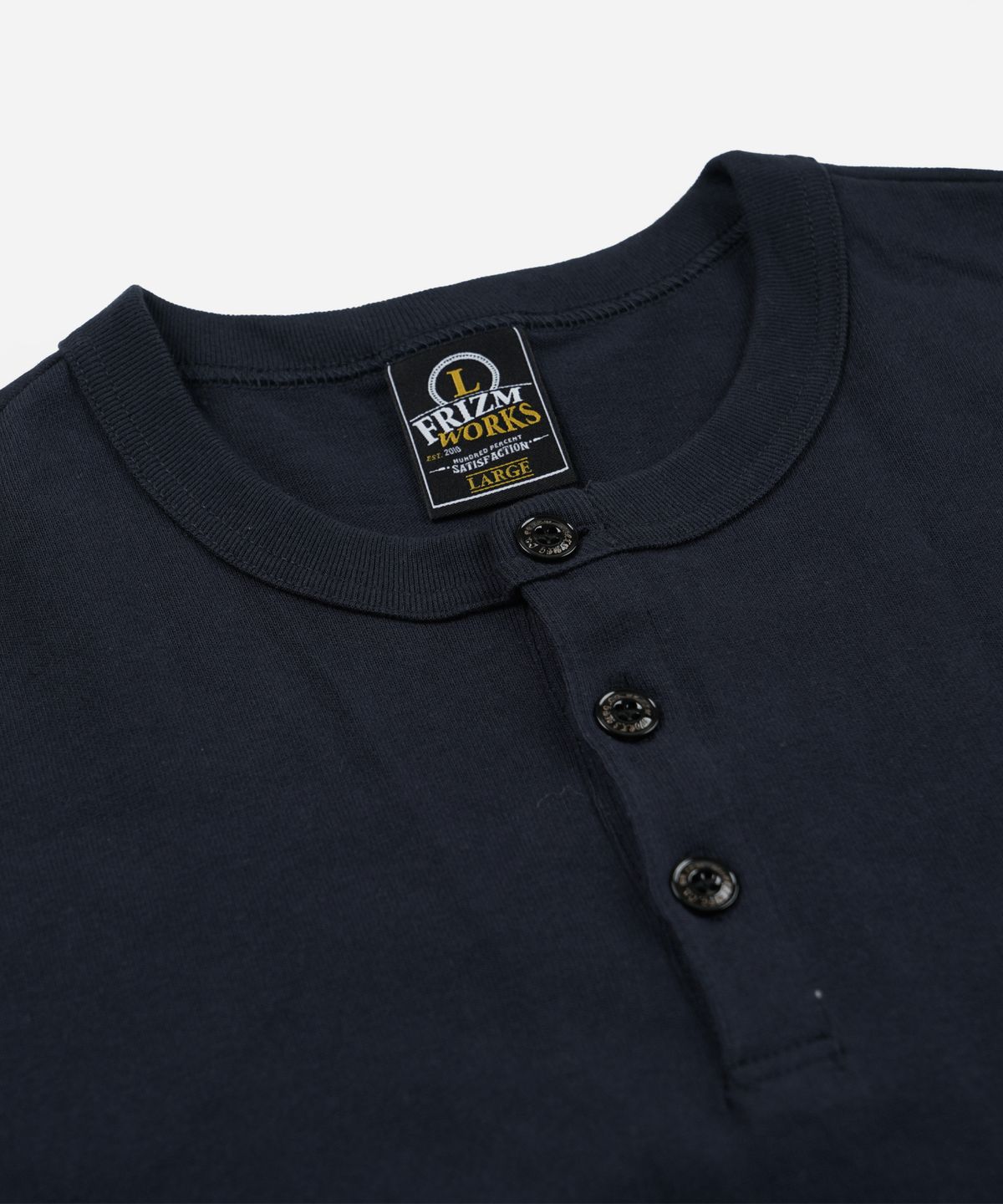 프리즘웍스(FRIZMWORKS) 10S SOLID HENLEY NECK TEE _ NAVY
