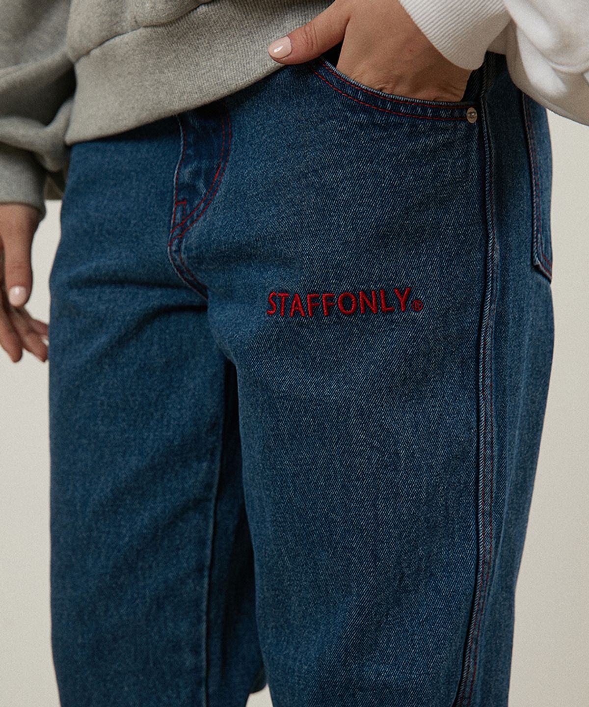 스텝온리(STAFFONLY) CLIMBER DENIM PANTS(BLUE)