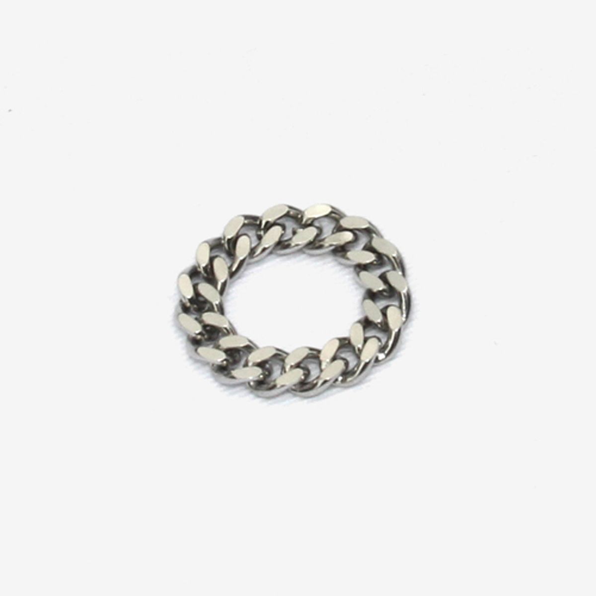 러쉬오프(RUSH OFF) [Unisex] Addictive Silver Chain Ring (Surgical Steel)/ 에딕티브 실버체인 반지