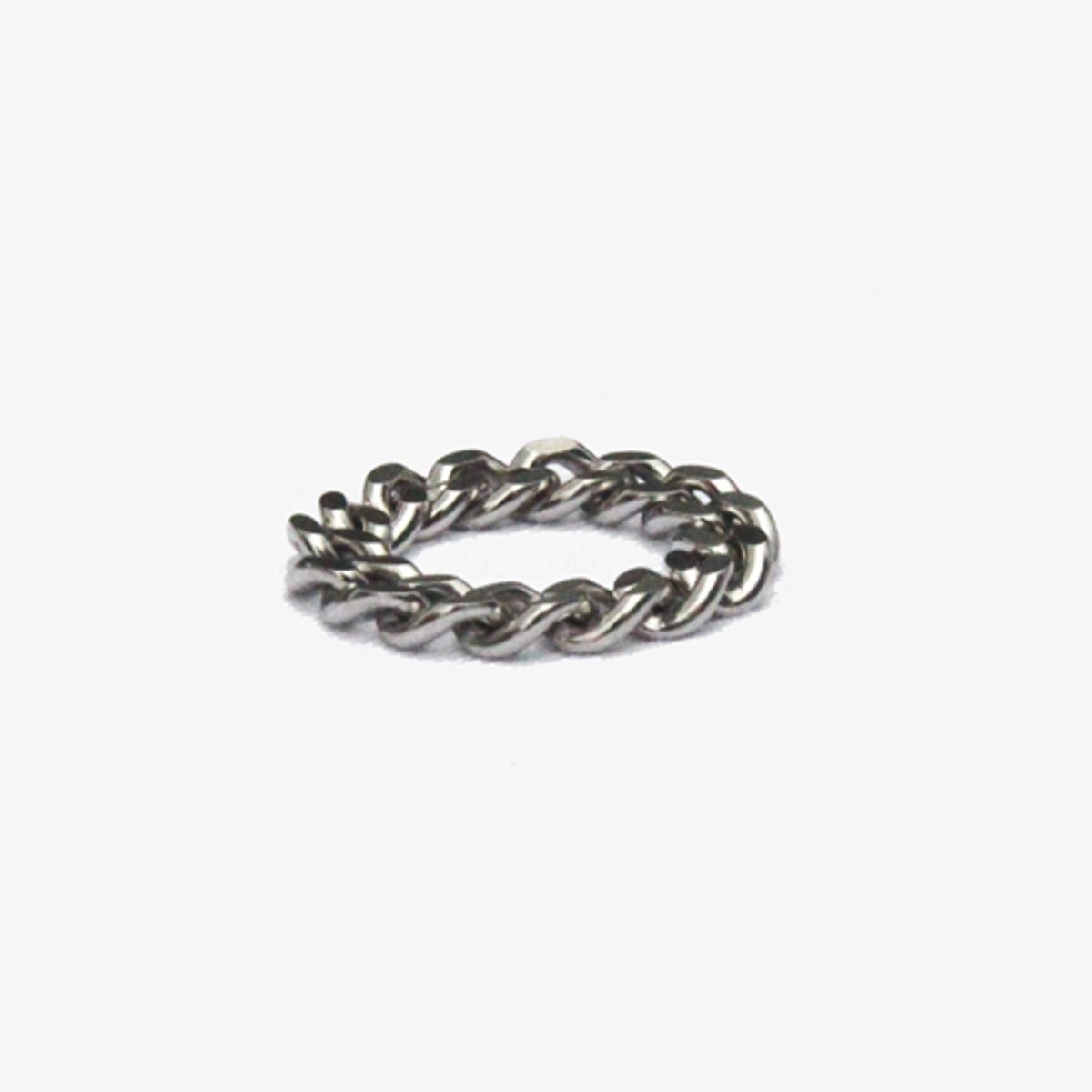 러쉬오프(RUSH OFF) [Unisex] Addictive Silver Chain Ring (Surgical Steel)/ 에딕티브 실버체인 반지