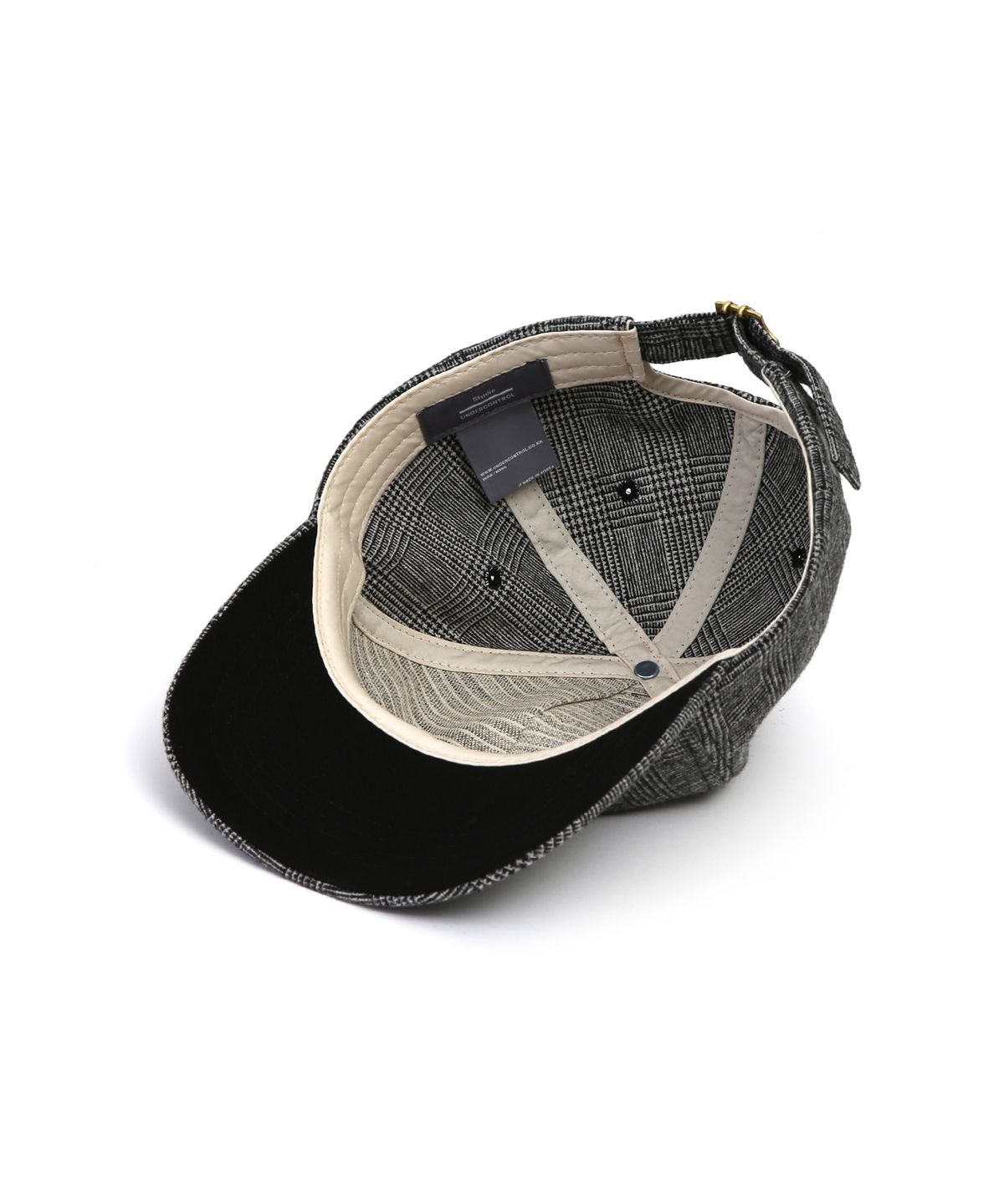 언더컨트롤 스튜디오(UNDERCONTROL STUDIO) 체크 가을 겨울 베이직 캐주얼 야구모자 6PANNEL BALL CAP / MODS GLEN / GREY