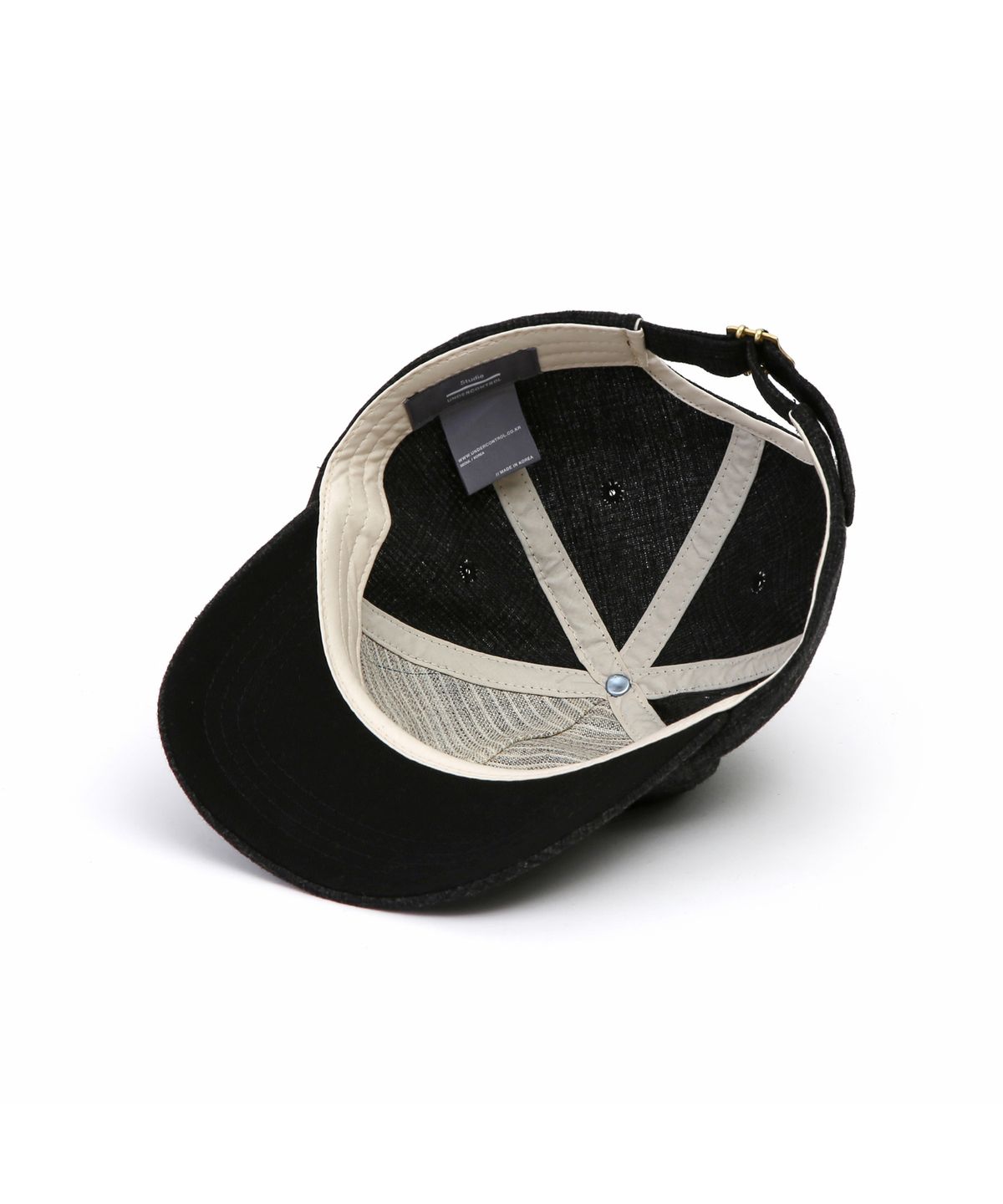 언더컨트롤 스튜디오(UNDERCONTROL STUDIO) 체크 가을 겨울 베이직 캐주얼 야구모자 6PANNEL BALL CAP / MODS GLEN / BLACK