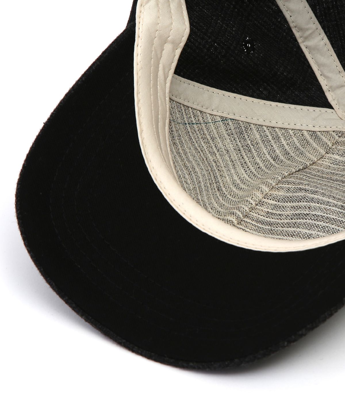 언더컨트롤 스튜디오(UNDERCONTROL STUDIO) 체크 가을 겨울 베이직 캐주얼 야구모자 6PANNEL BALL CAP / MODS GLEN / BLACK