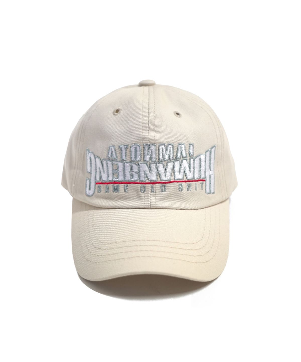 아임낫어휴먼비잉(I AM NOT A HUMAN BEING) Arch Ver.  Basic Logo Ball Cap - Ivory