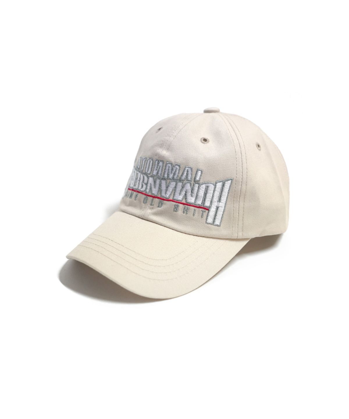 아임낫어휴먼비잉(I AM NOT A HUMAN BEING) Arch Ver.  Basic Logo Ball Cap - Ivory