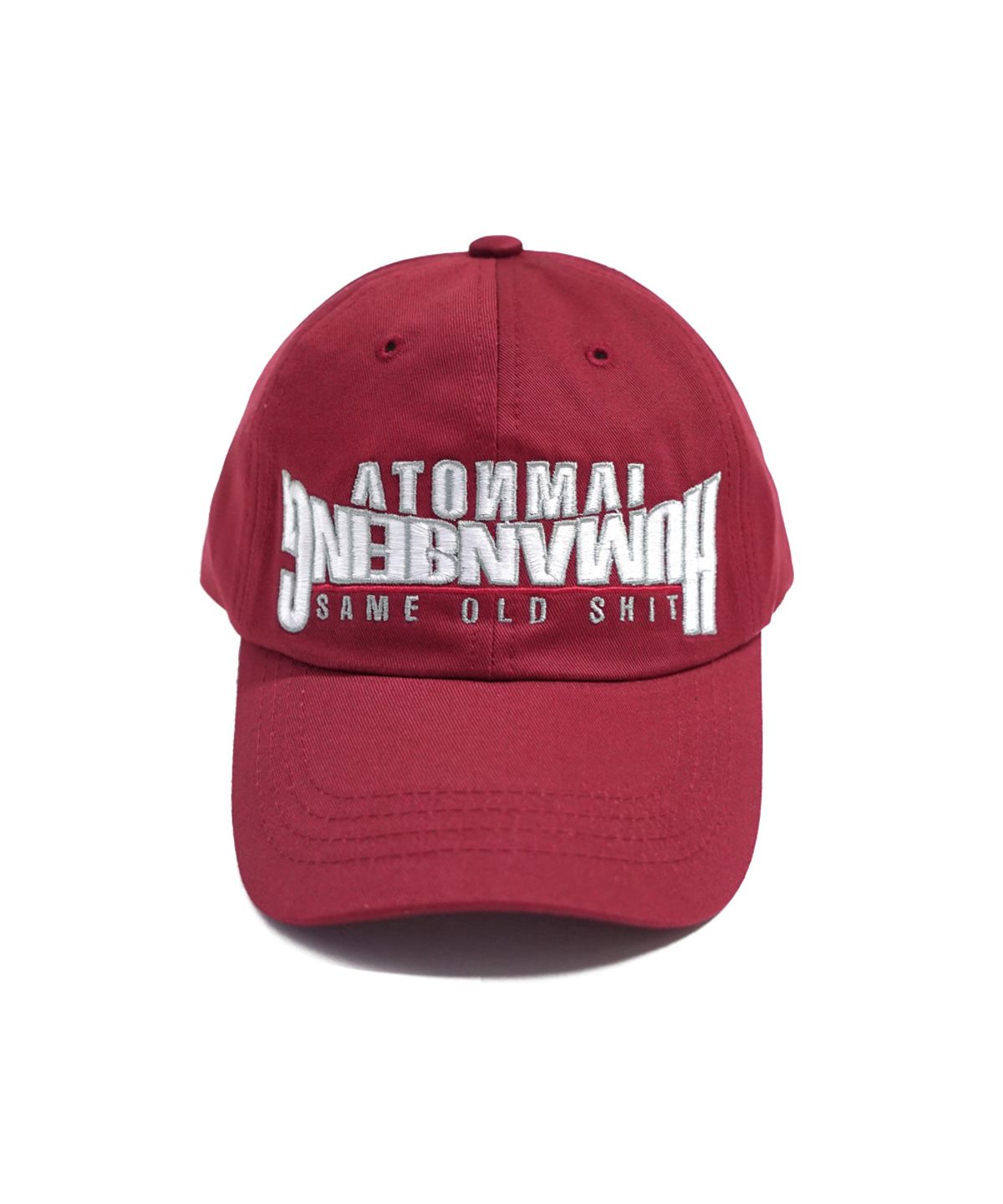 아임낫어휴먼비잉(I AM NOT A HUMAN BEING) Arch Ver. Basic Logo Ball Cap - Maroon
