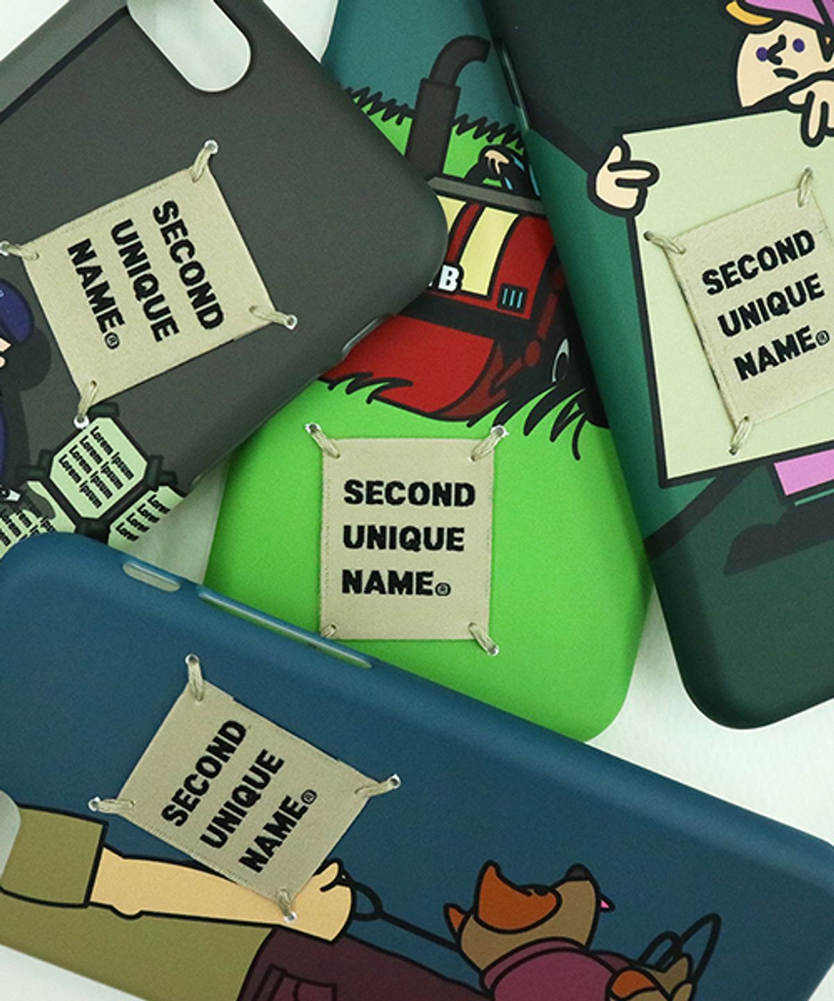 세컨드유니크네임(SECOND UNIQUE NAME) SUN CASE GRAPHIC PICKET MAN (BEIGE TAG)