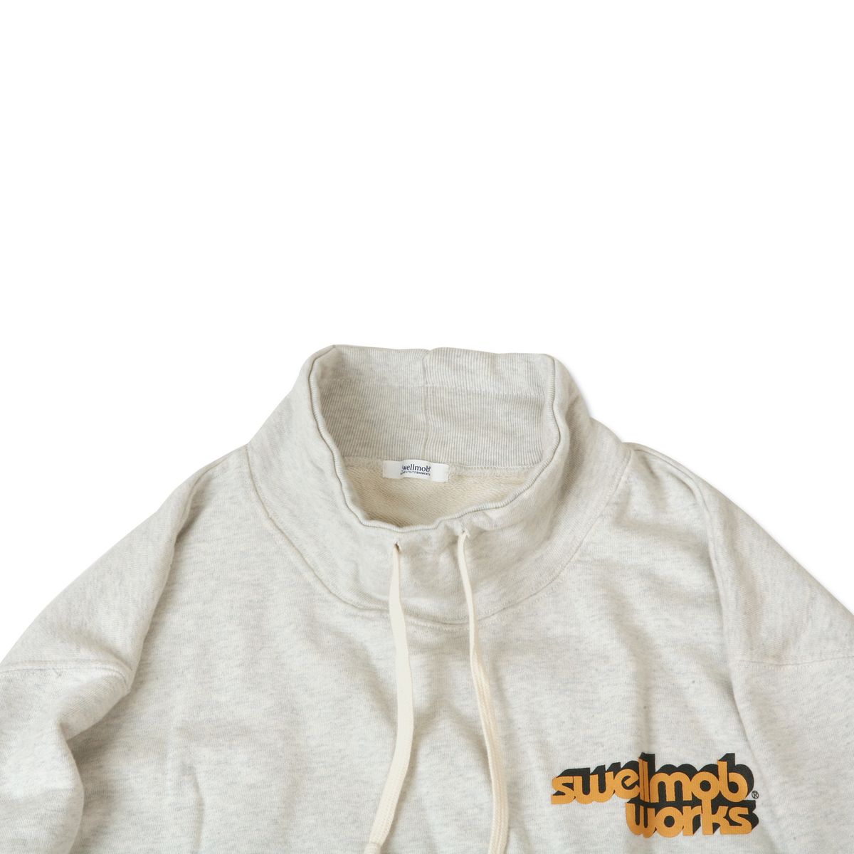 스웰맙(SWELLMOB) Swellmob mock-neck string sweat shirts -oatmeal-