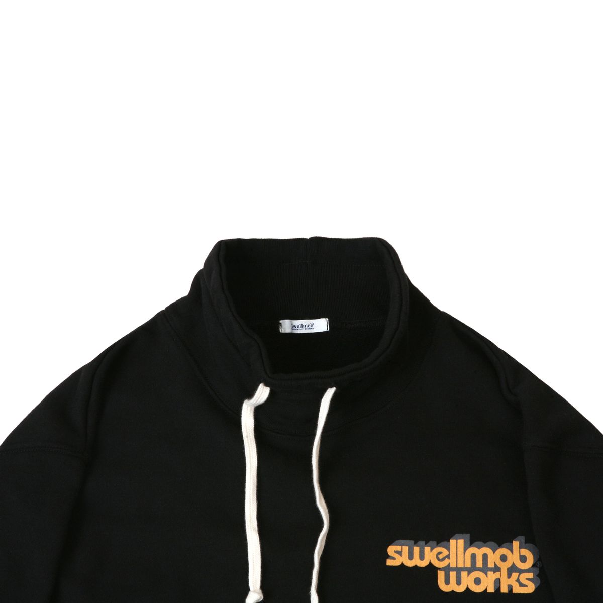 스웰맙(SWELLMOB) Swellmob mock-neck string sweat shirts -black-