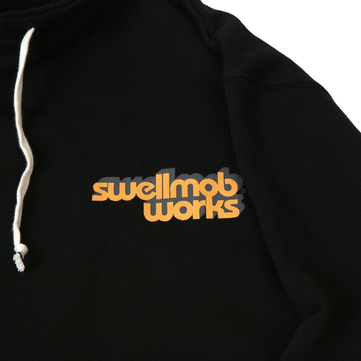 스웰맙(SWELLMOB) Swellmob mock-neck string sweat shirts -black-