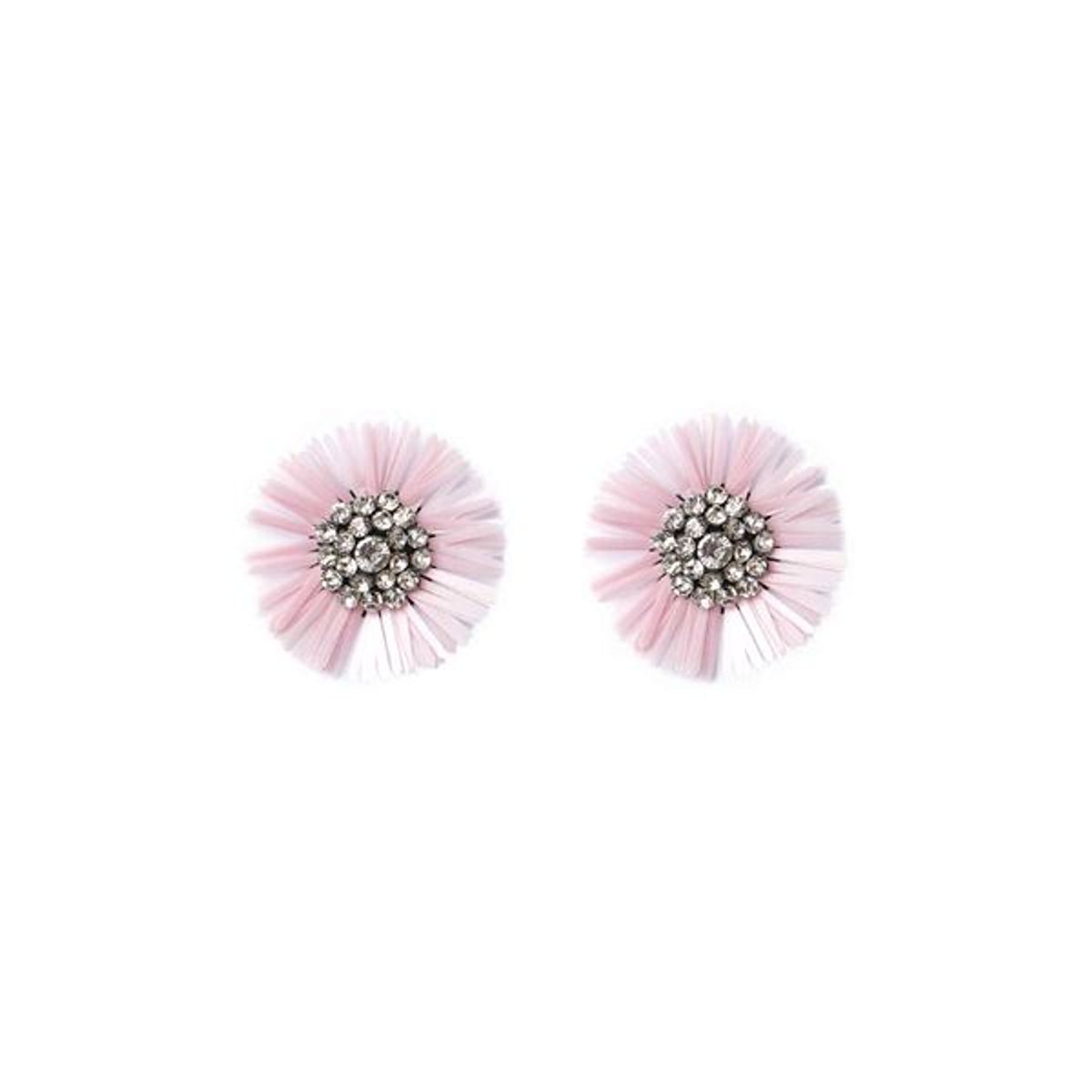 디토레(DITOLE) Mirabo vintage sequin flower earrings-baby pink