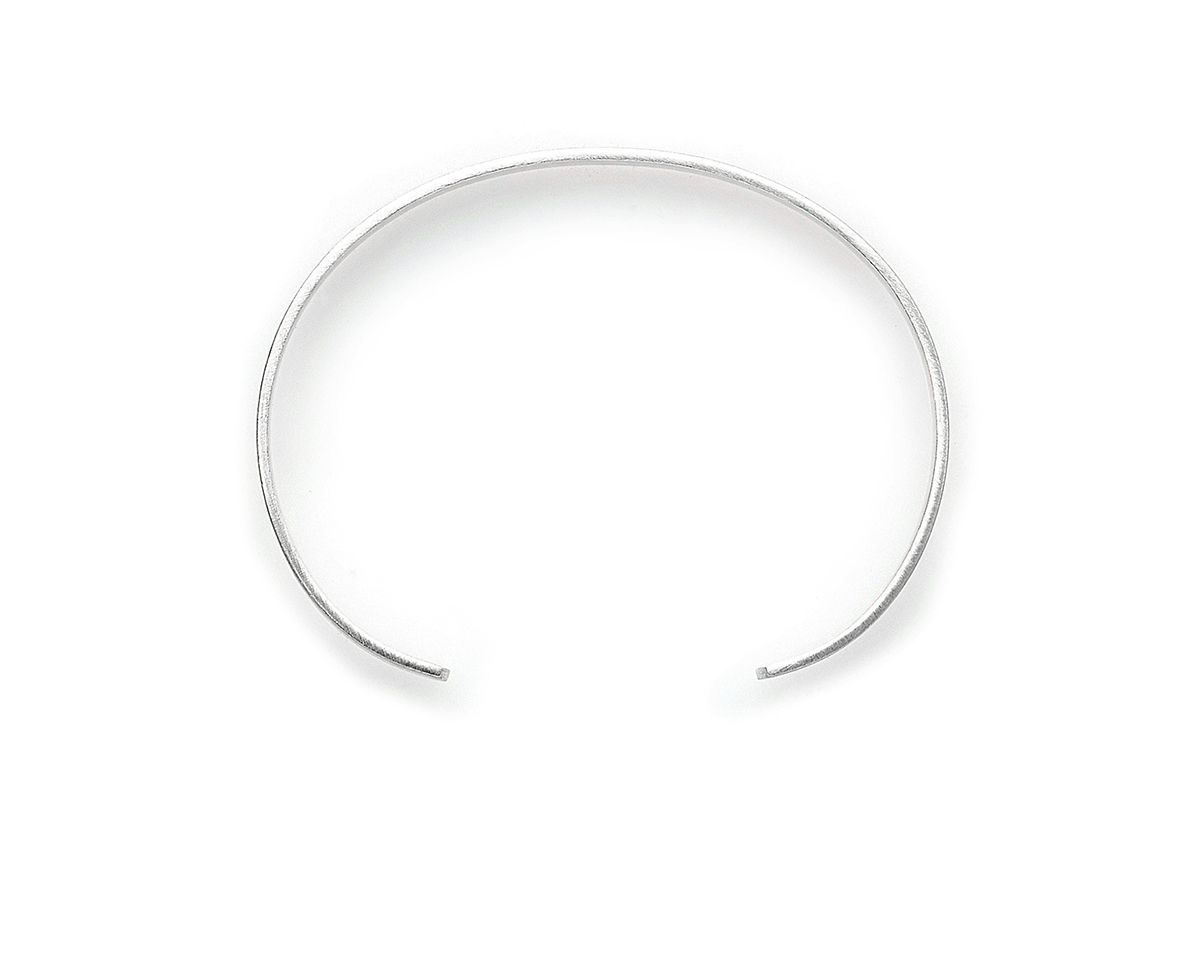하우데어(HOWTHERE) 실버뱅글팔찌 ring my bell - simple wide silver bangle