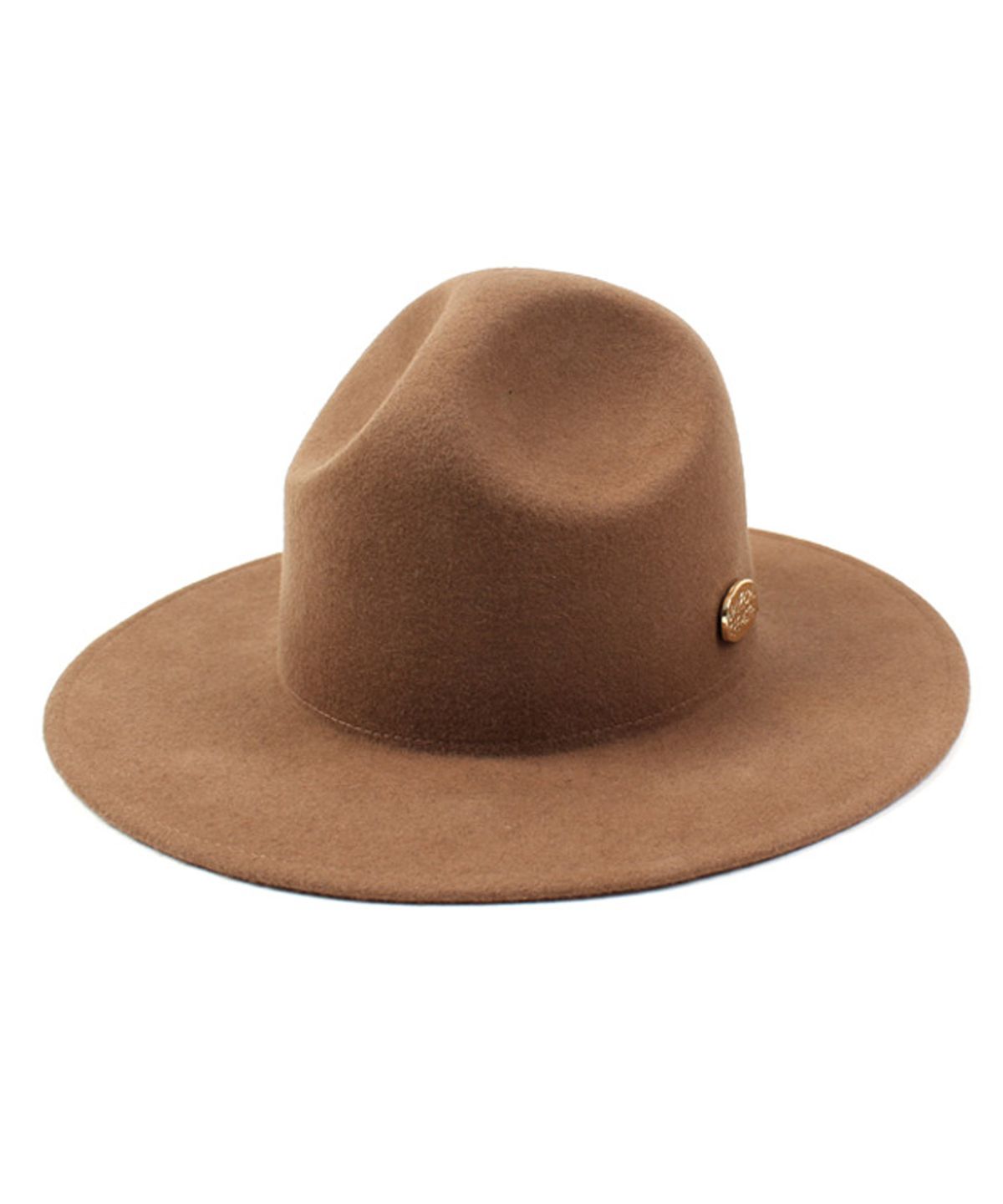 유니버셜 케미스트리(UNIVERSAL CHEMISTRY) Gold Metal Logo Y Wool  Fedora Camel 메탈페도라