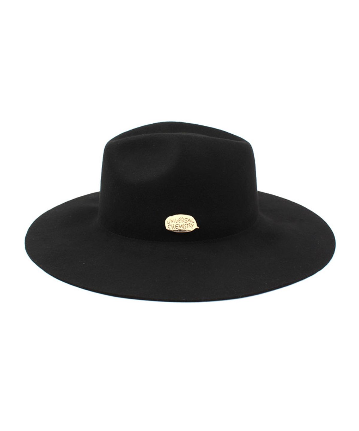 유니버셜 케미스트리(UNIVERSAL CHEMISTRY) Gold Metal Long Wool Fedora BK 메탈롱페도라