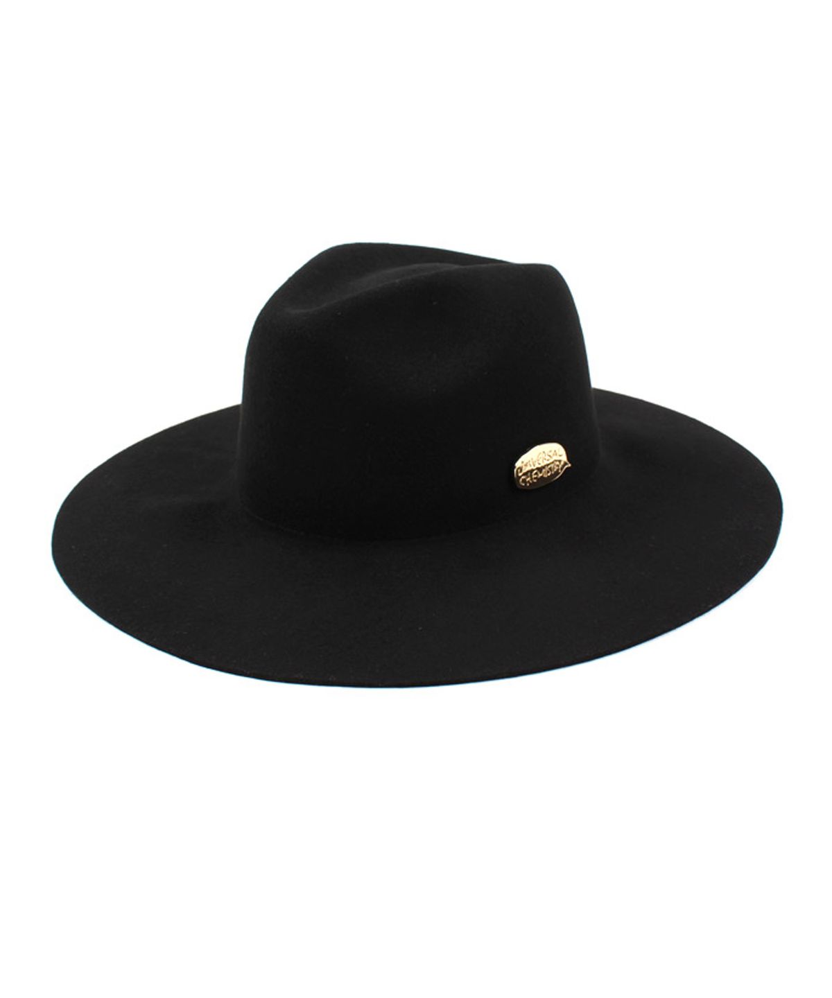 유니버셜 케미스트리(UNIVERSAL CHEMISTRY) Gold Metal Long Wool Fedora BK 메탈롱페도라