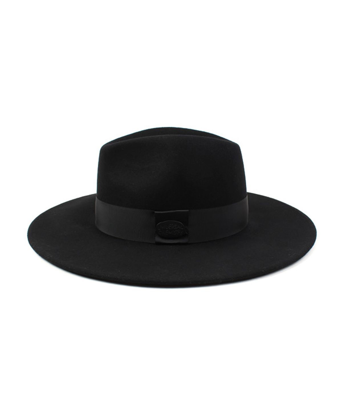 유니버셜 케미스트리(UNIVERSAL CHEMISTRY) Black Metal Line Wool Fedora BK  라인페도라