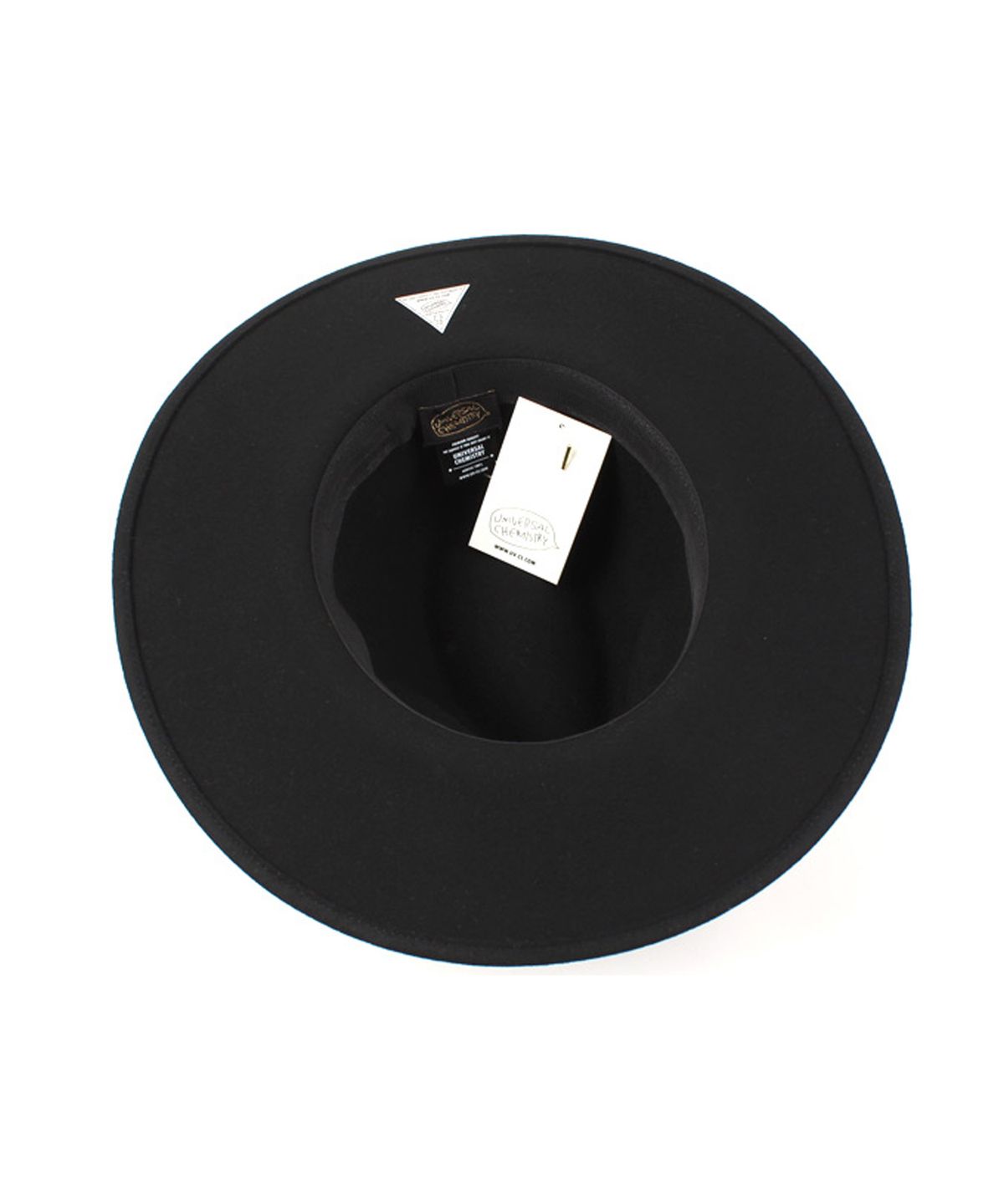 유니버셜 케미스트리(UNIVERSAL CHEMISTRY) Black Metal Line Wool Fedora BK  라인페도라