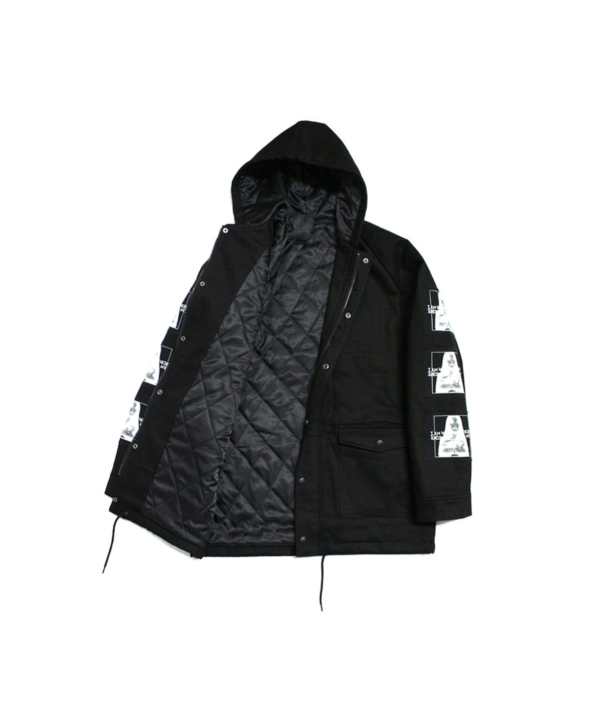 아임낫어휴먼비잉(I AM NOT A HUMAN BEING) Porno 6 Military Jacket - Black