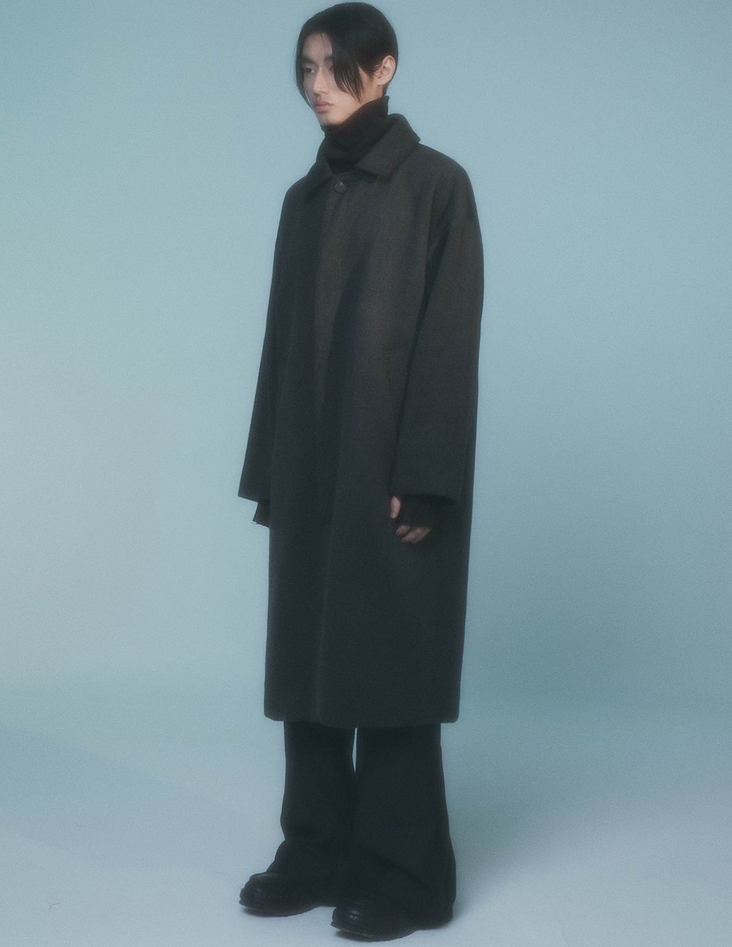 【FLAREUP】Oversized Wool Balmacaan Long Coat aa5d2fd4500c44c884670d1a8b001f